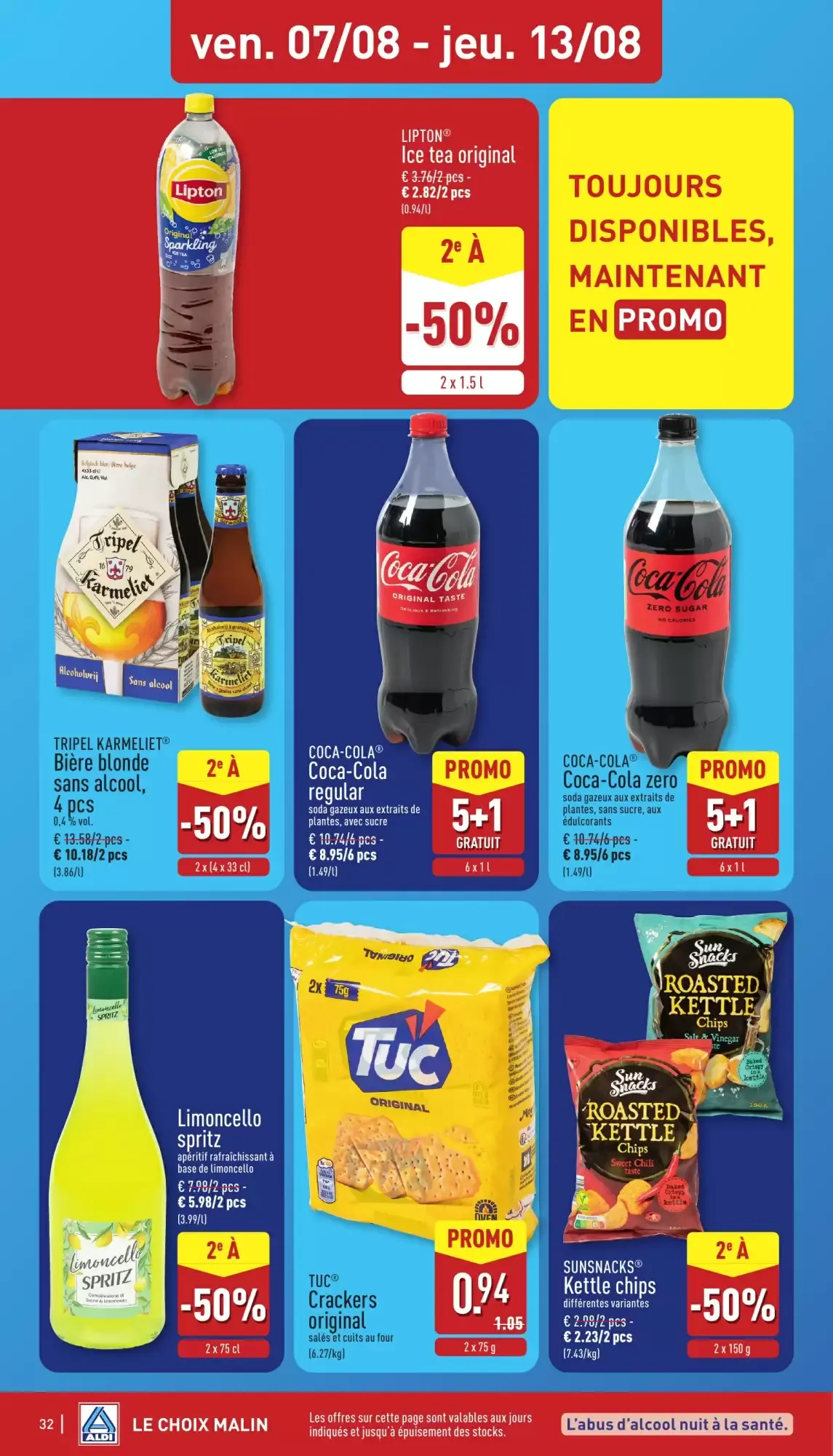 ALDI Dépliant du lun. 03/08 au sam. 08/08 inclus van 3 augustus tot 8 augustus 2026 - folder pagina 32