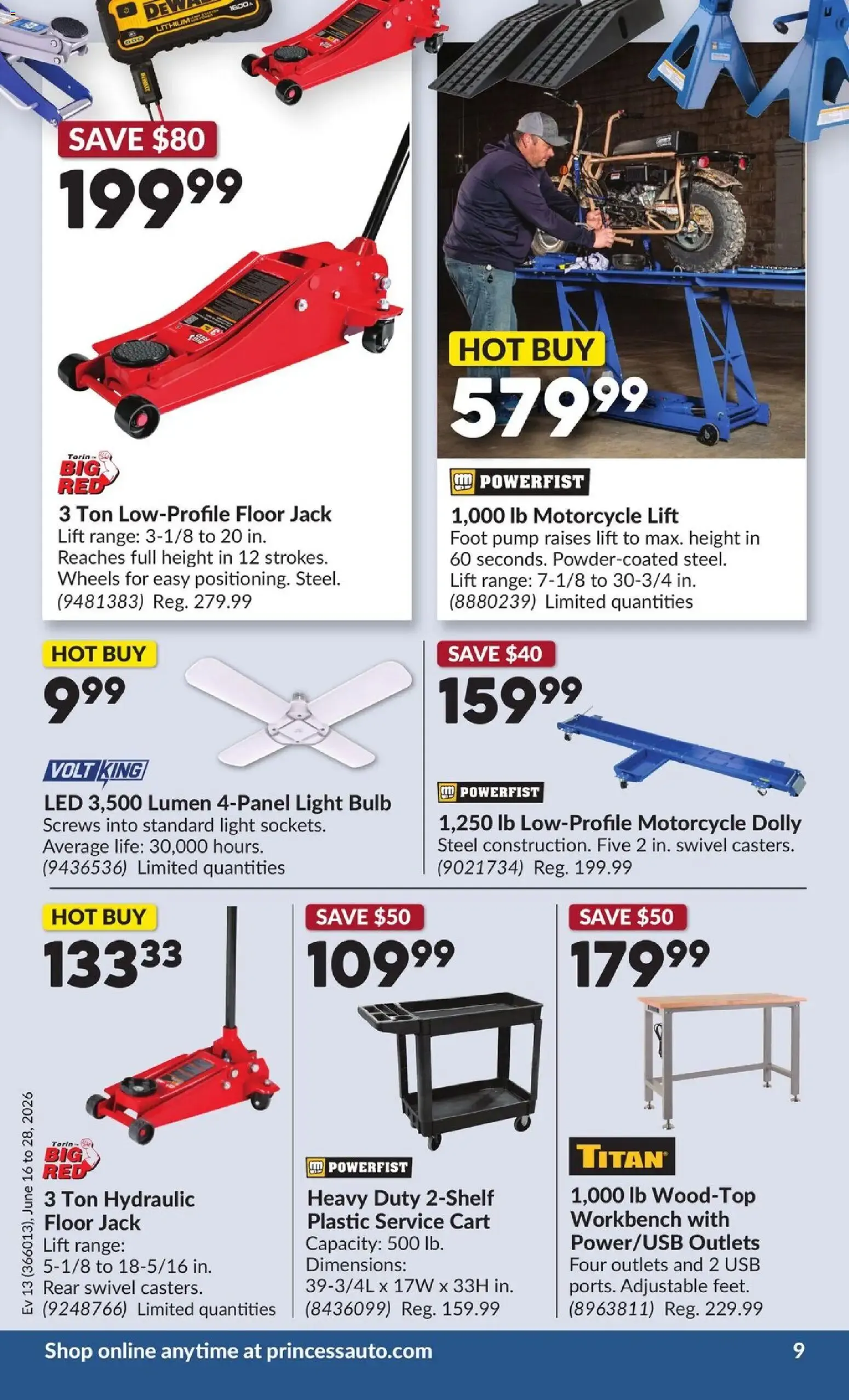 Princess Auto weekly flyer - 2 Week Sale! from Jun 16, 2026 > weekly specials & deals from June 16 to June 28 2026 - flyer page 13