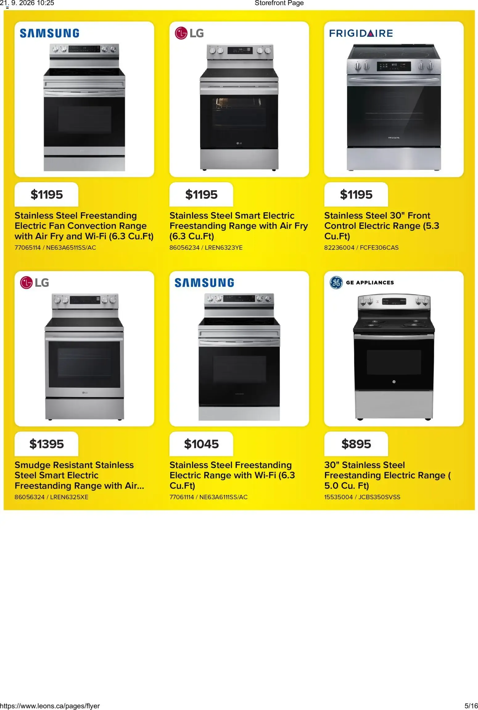 Leon's - Best Brands For Less! Appliances from September 17 to September 23 2026 - flyer page 5