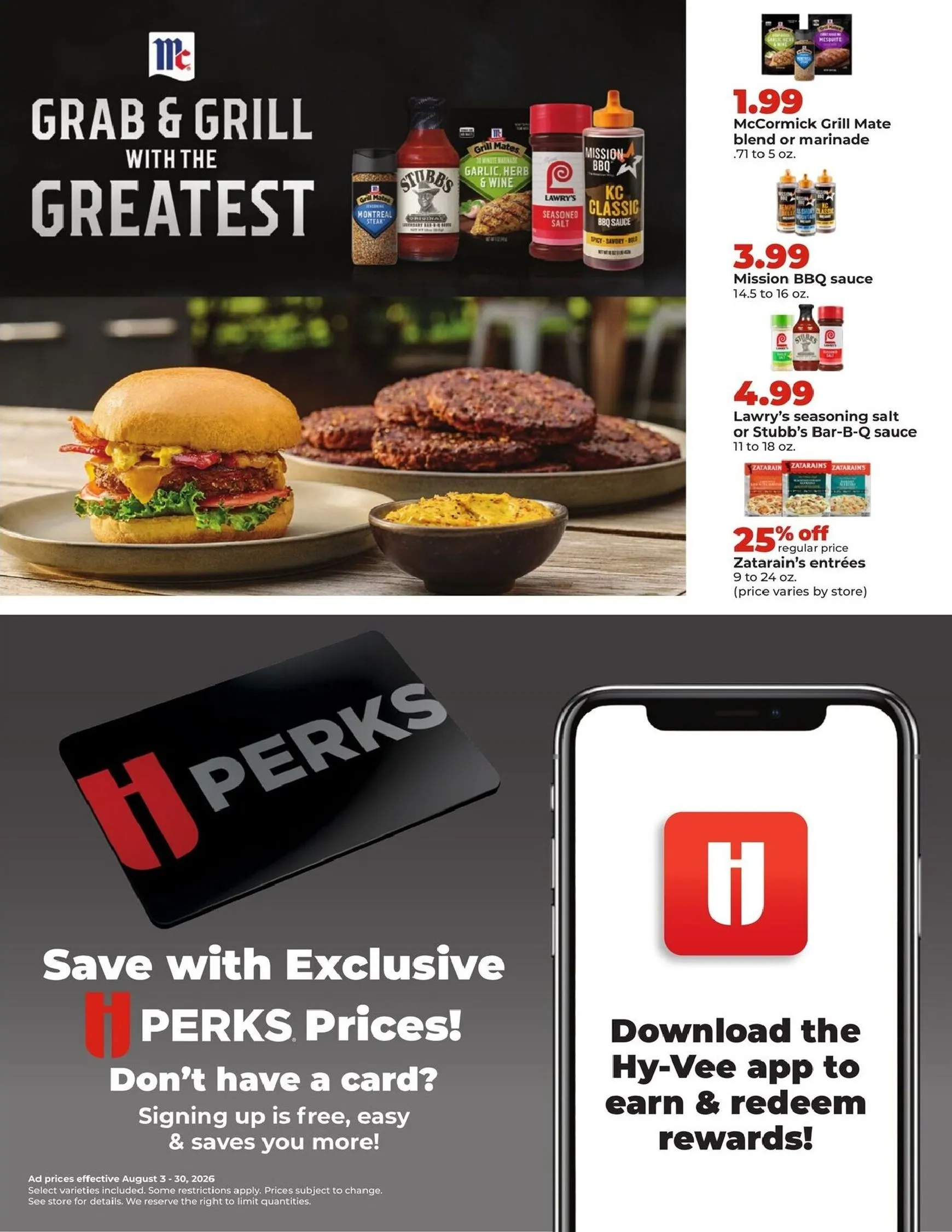Weekly promotion Current Hy Vee August leaflet valid from Monday 08/03/2026 to Sunday 08/30/2026 spanning from August 3 to August 30 2026 - Page 14 for Catalogue 365