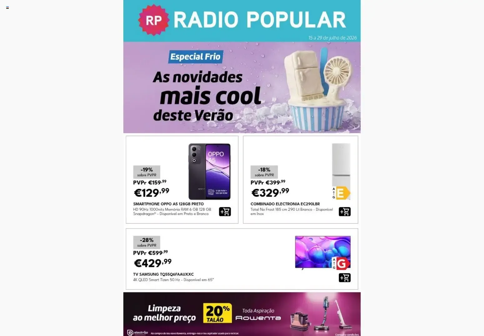 Radio Popular Especial Frio » de 15/07/2026 - 29/07/2026
