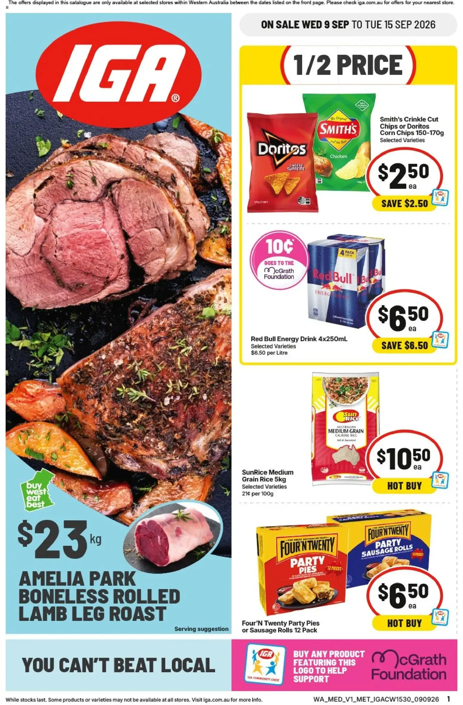 IGA catalogue valid from 09/09/2026 > Online Australia - Catalogue valid from 9 September to 15 September 2026 - page 1