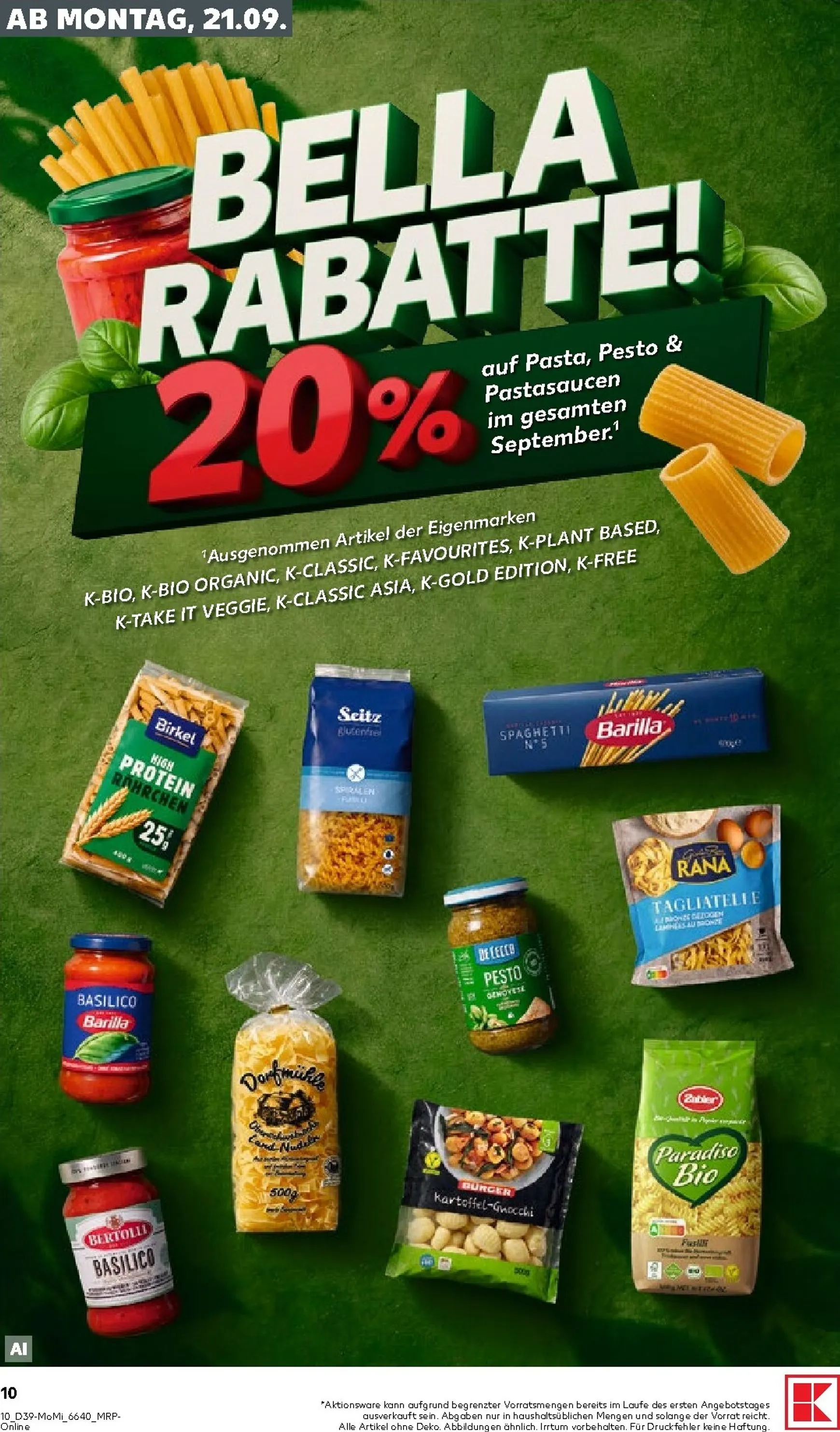 Kaufland - Richtig Sparen Prospekt nächste Woche – von Montag 21.09.2026 bis Mittwoch 23.09.2026 von 21. September bis 23. September 2026 - Prospekt seite 10