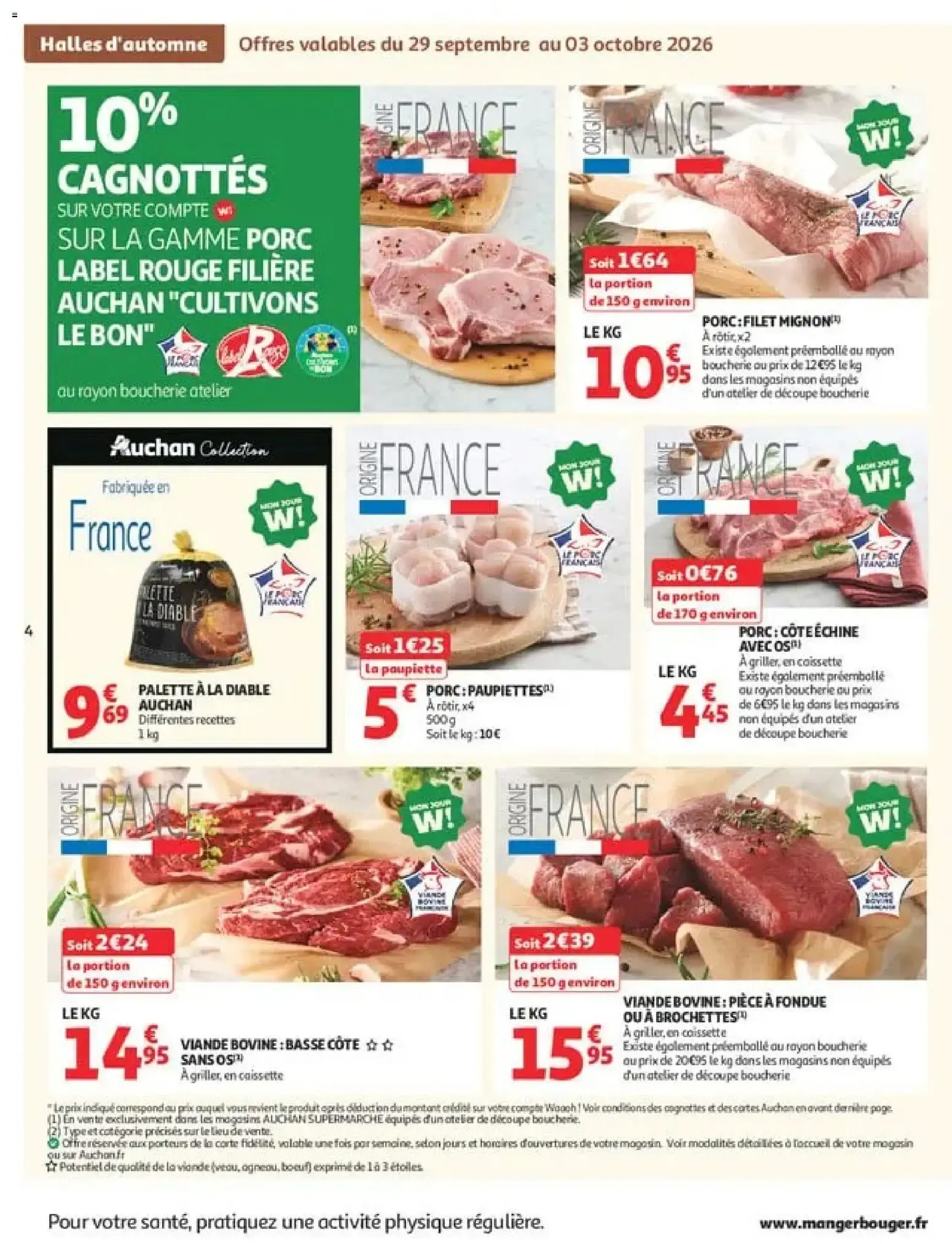 Auchan Halles d'automne supers à partir du 29/09/2026 - promo en ligne du 29 septembre au 10 octobre 2026 - Catalogue page 4