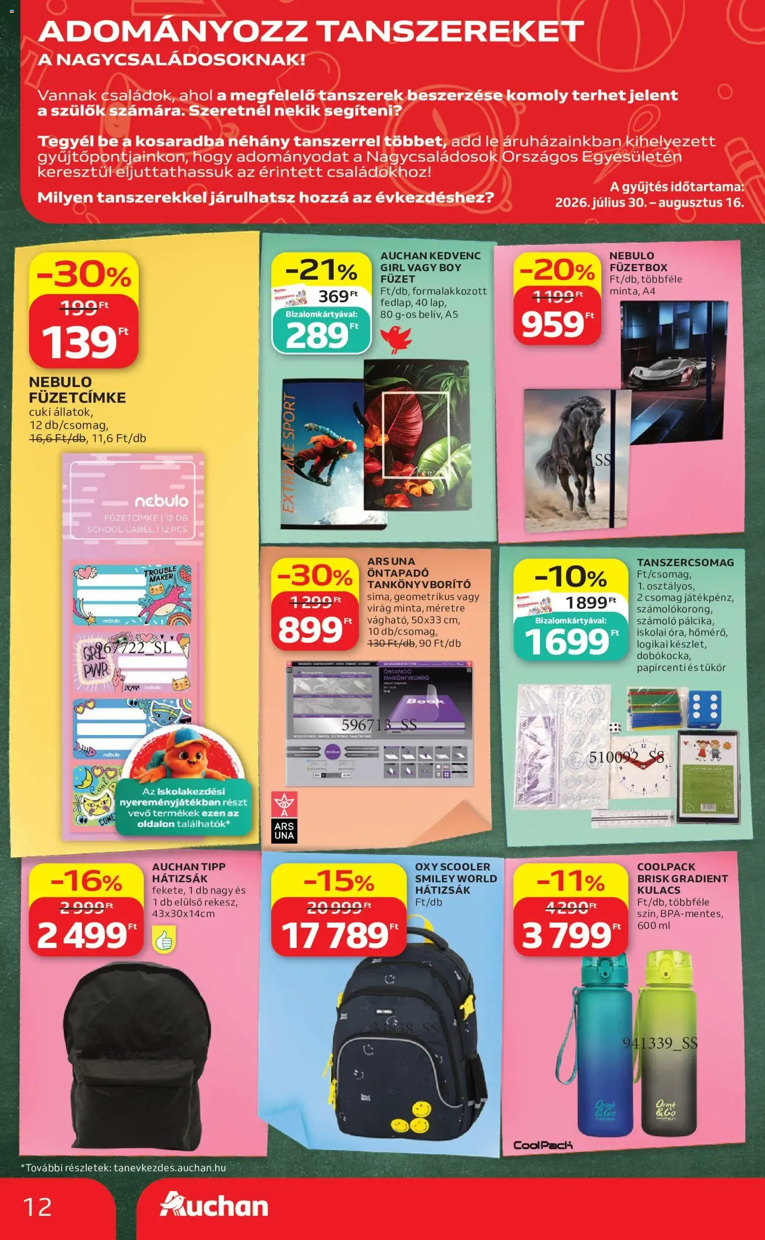 Katalógus Auchan Szupermarket akciós újság - 2026.07.30. -tól/töl > akció, lapozható szórólap 🛍️ július 30.-tól augusztus 5.-ig 2026. - Oldal 12