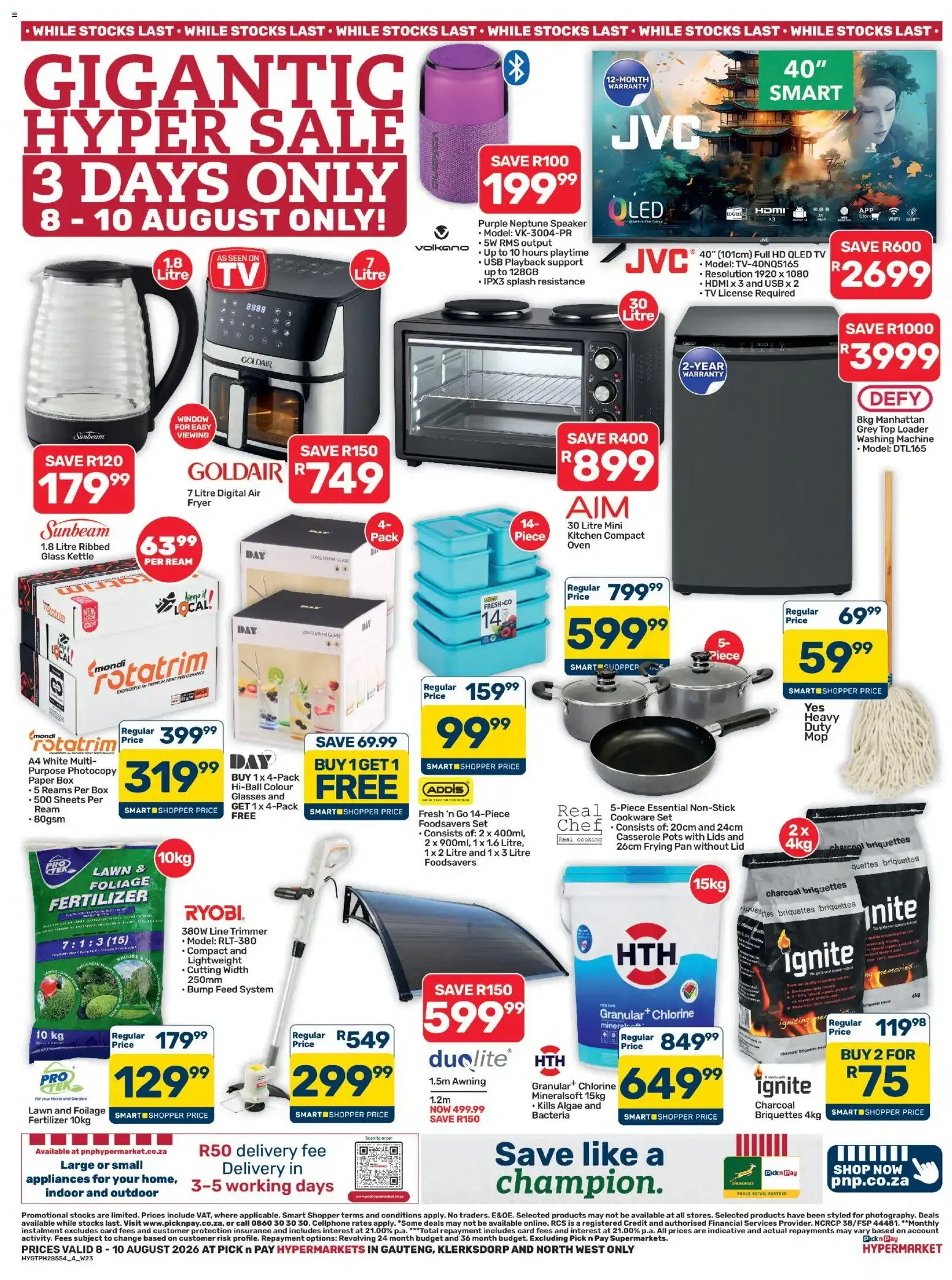 Pick n Pay Inland Provinces - Hypermarket Gigantic Sale Specials (08/08/2026 - 10/08/2026) Online from 8 August to 10 August 2026 - Catalogue Page 4