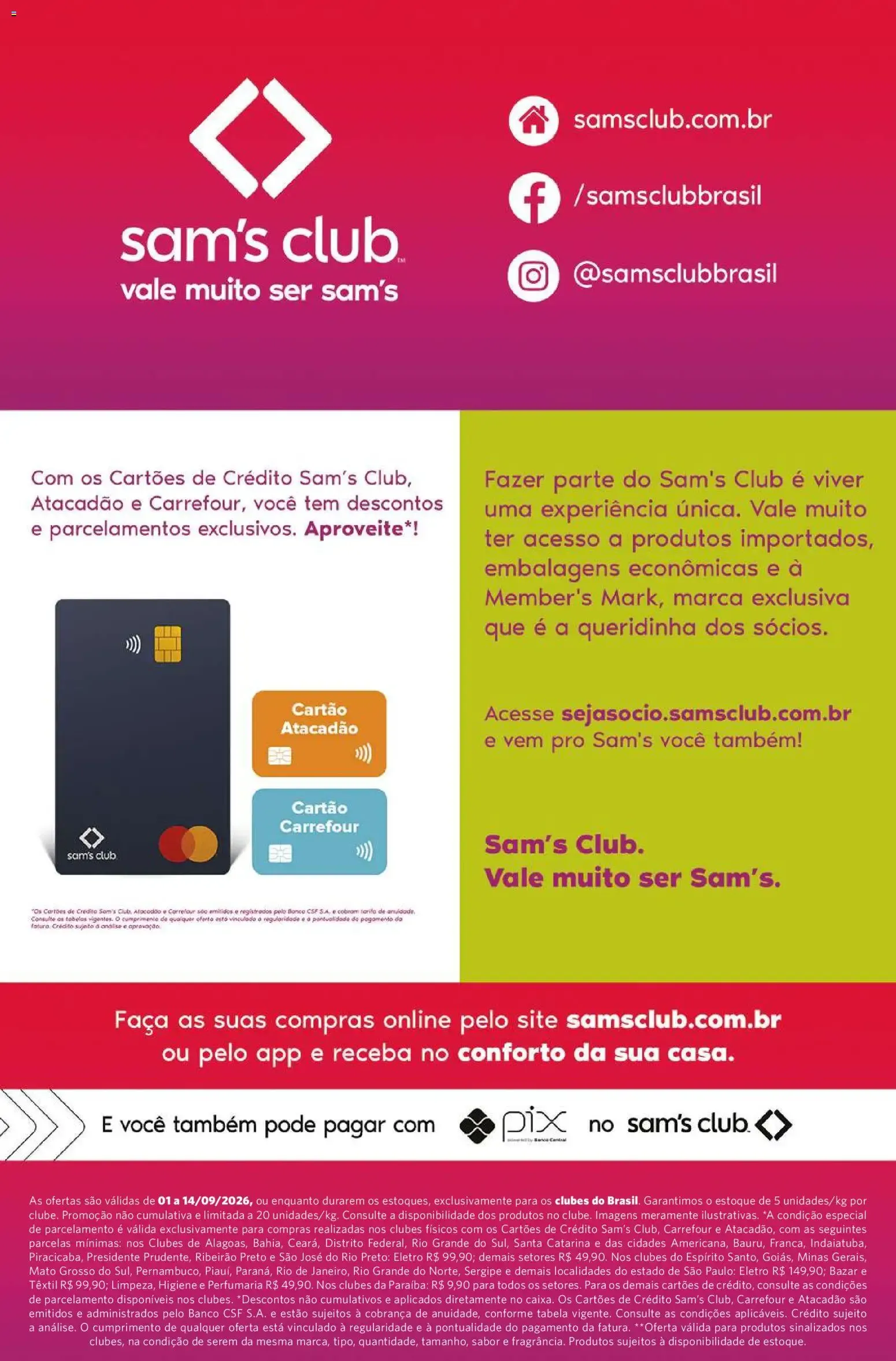 Encarte de Sam's Club ofertas Sabores para Brindar de 01/09/2026 | Promoções Online 1 de setembro até 14 de setembro 2026 - Pagina 9