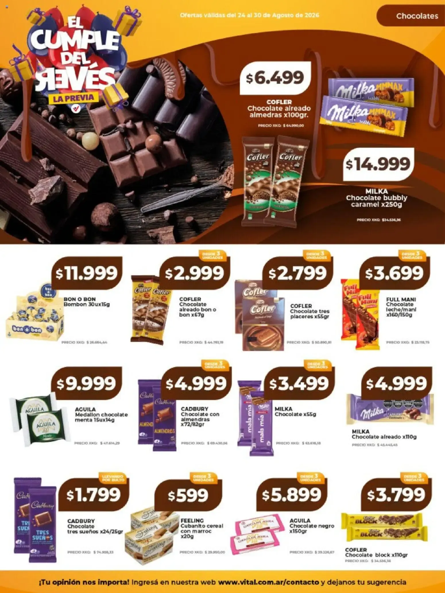 Ofertas de Vital Supermayorista - El Cumple del Revés - Ofertas 24 de agosto al 30 de agosto 2026 - Página 22 del catálogo