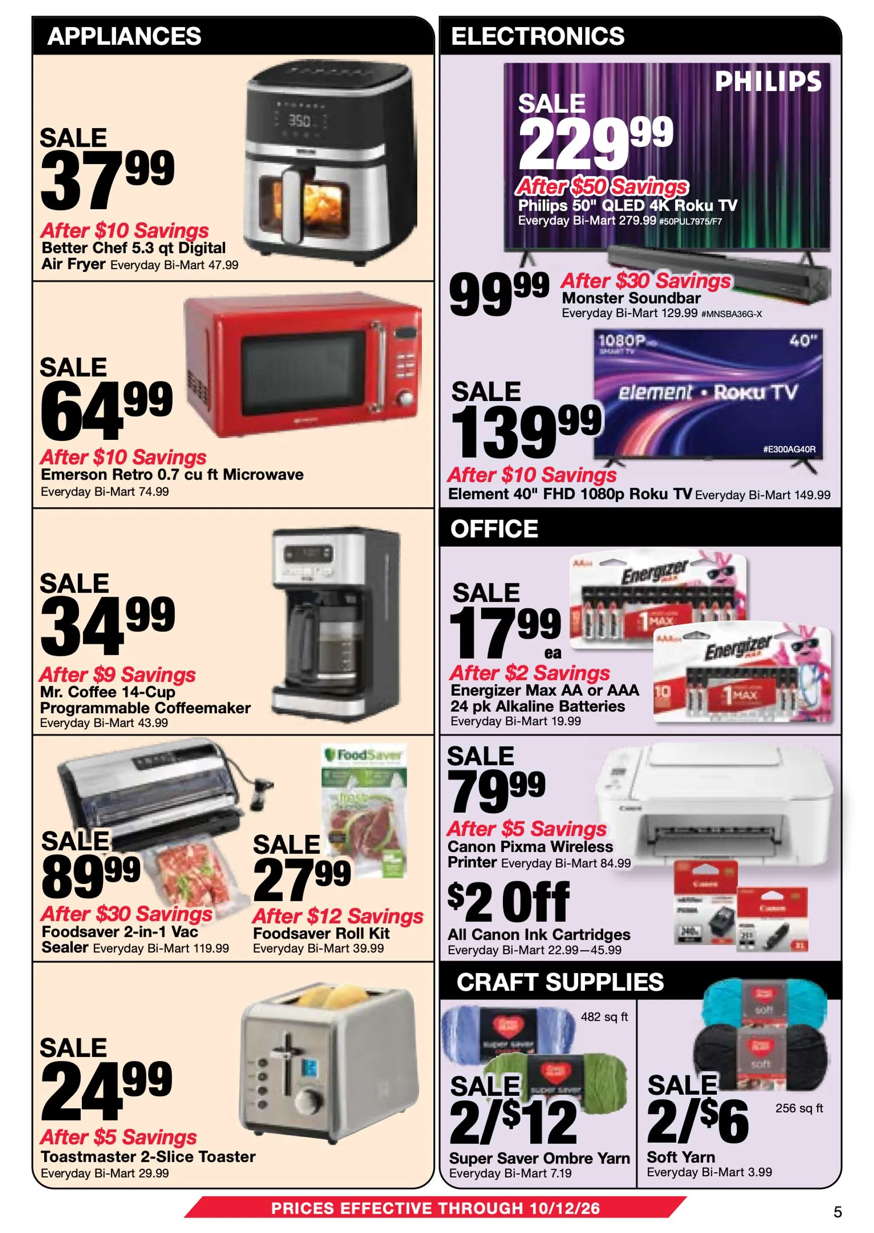 Weekly ad BI-MART Membership Savings Book! from September 29 to October 12 2026 - Page 5