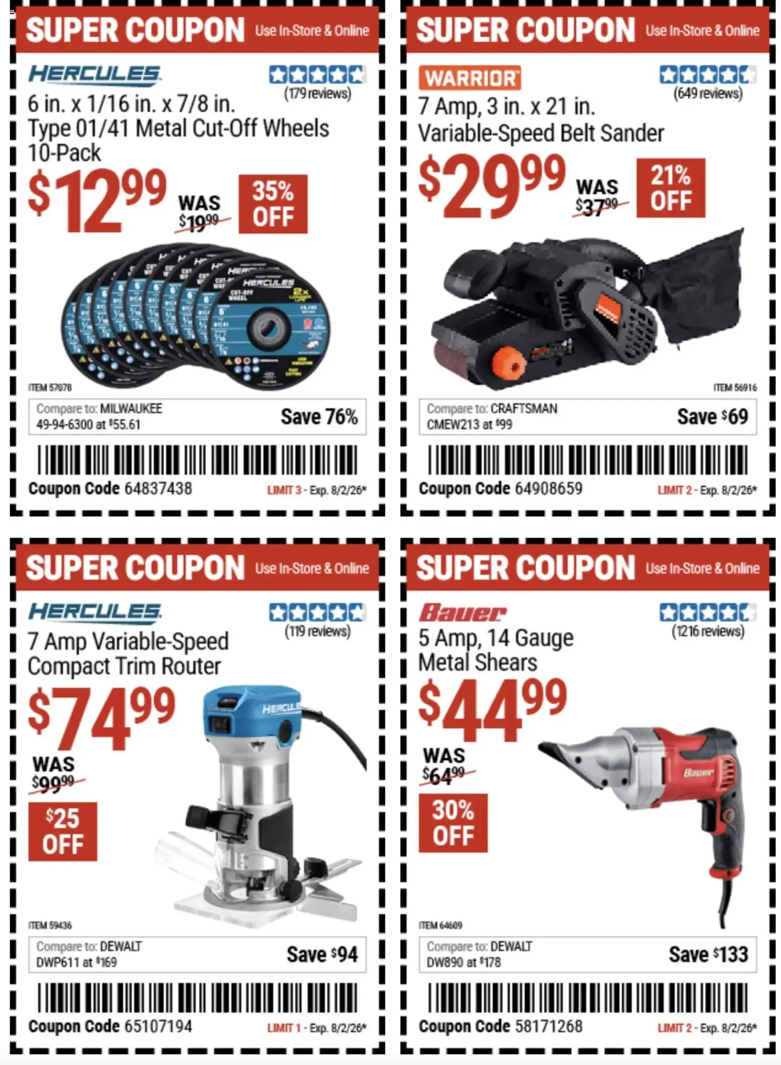 Weekly ad Harbor Freight Coupon Deals from July 20 to August 2 2026 - Page 12