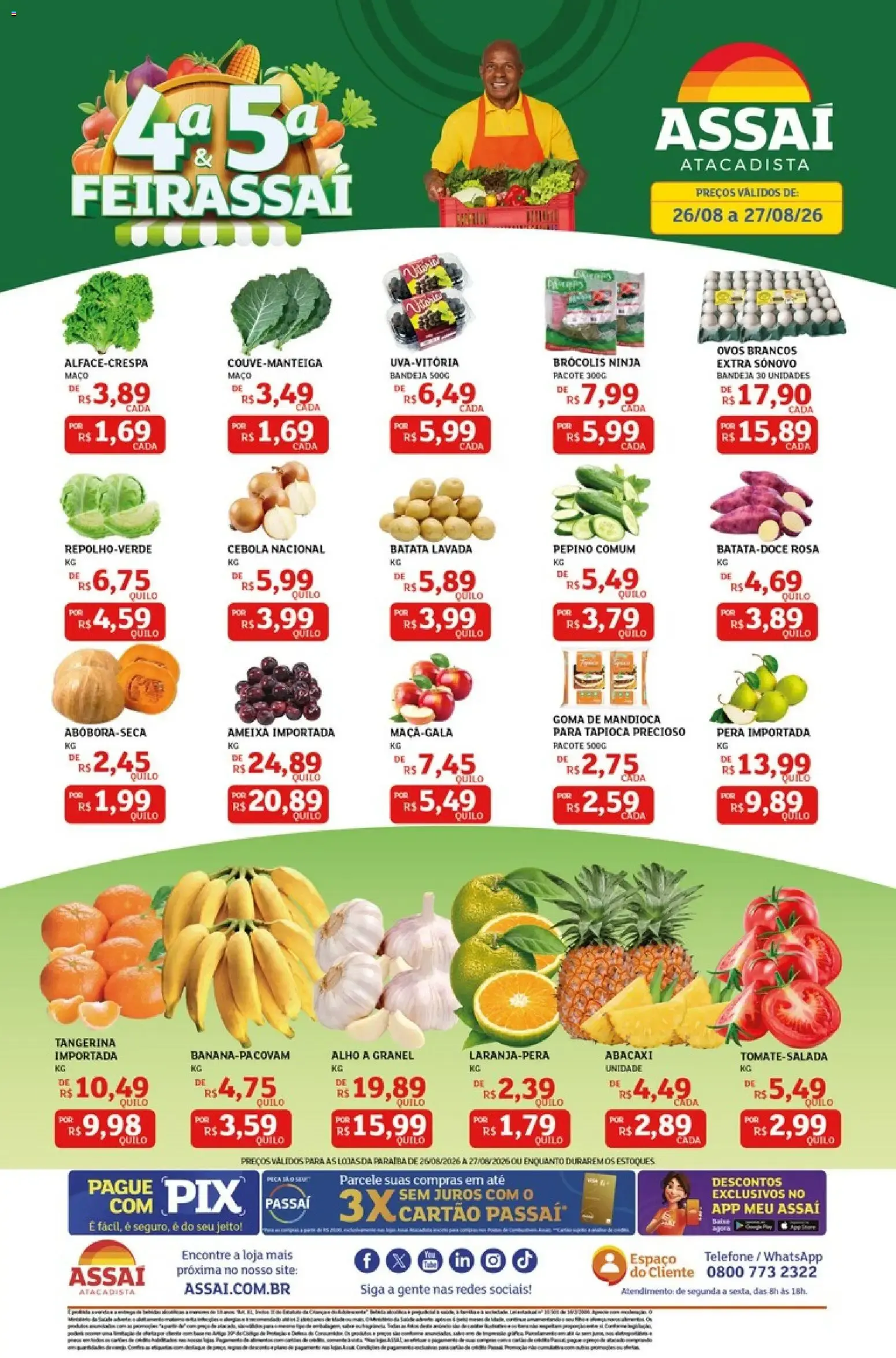 Encarte de 4a & 5a Feira Assaí - Assaí Atacadista 26 de agosto até 27 de agosto 2026 - Pagina 1