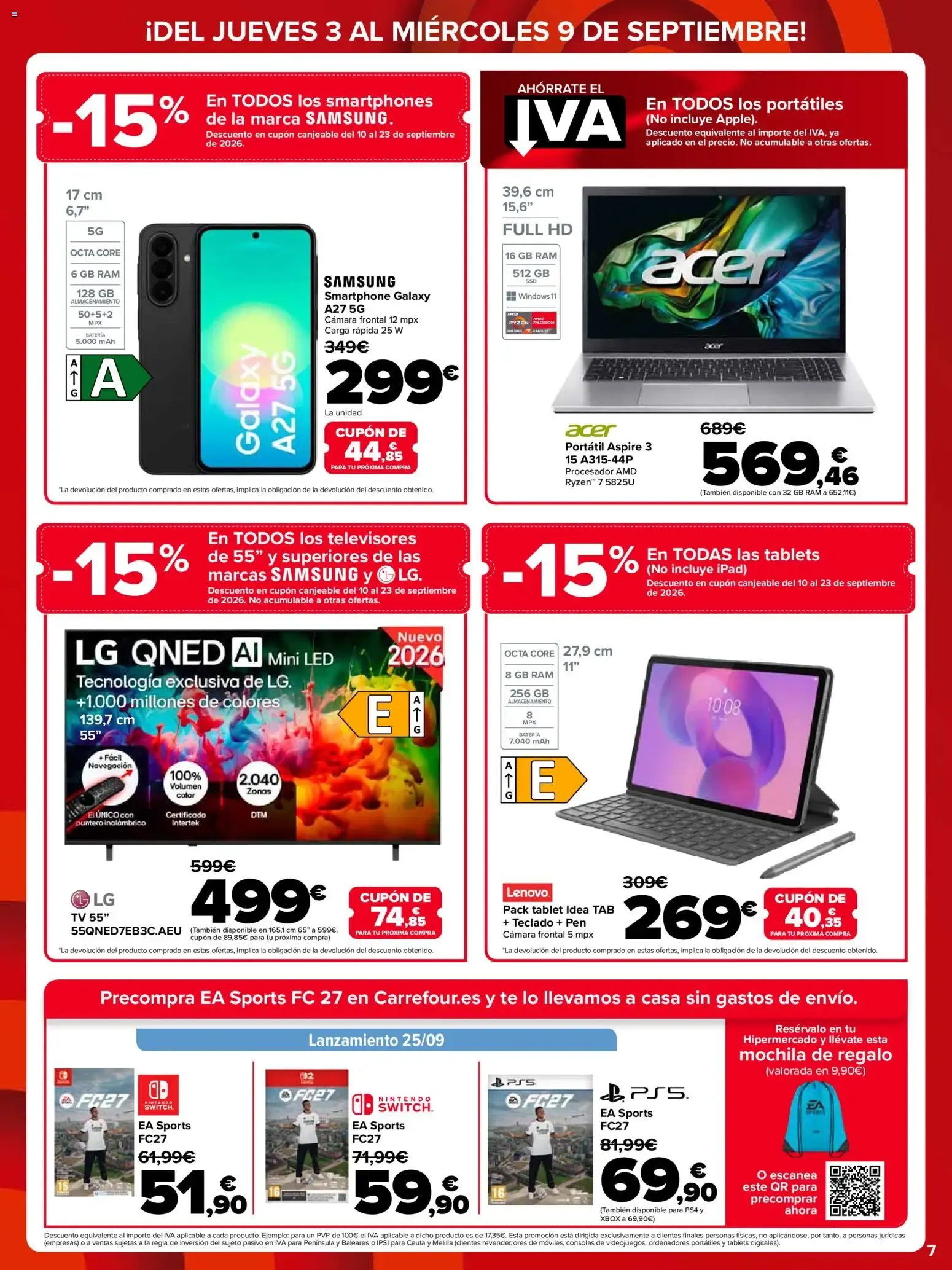 Catálogo de Carrefour Precio Imbatible del 03/09/2026 | Catálogo 3 de septiembre al 9 de septiembre 2026 - Página 7