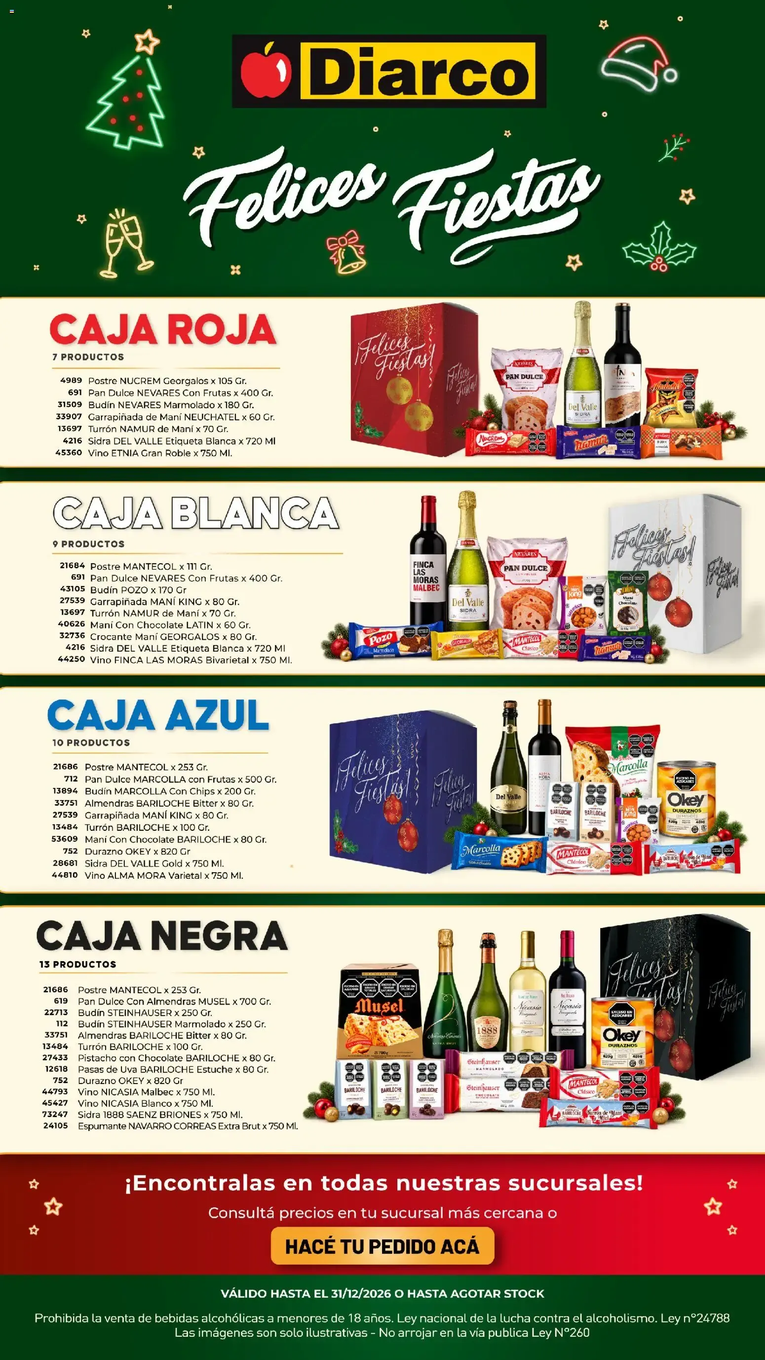 Ofertas de Diarco - CAJAS NAVIDEÑAS del 23/10/2026 - 31/12/2026 23 de octubre al 31 de diciembre 2026 - Página 1 del catálogo