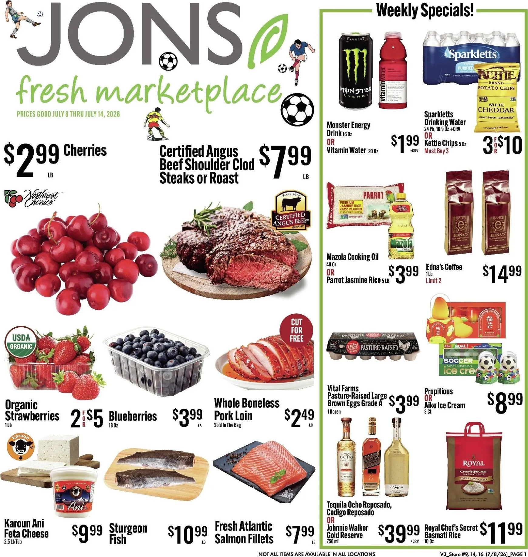 Weekly promotion Current Jons leaflet valid from Wednesday 07/08/2026 to Tuesday 07/14/2026 spanning from July 8 to July 14 2026 - Page 1 for Catalogue 365
