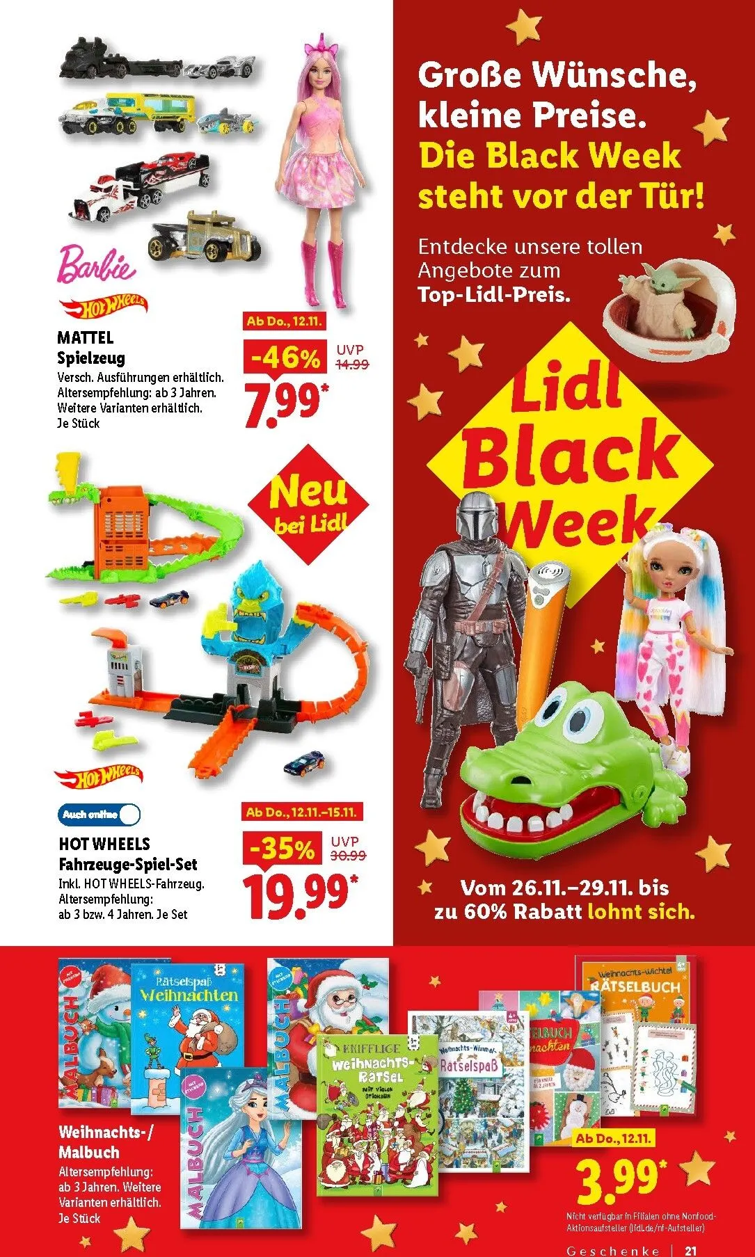 Die Magie des Schenkens lohnt sich. Entdecke zahlreiche Geschenkideen von 26. Oktober bis 24. Dezember 2026 - Prospekt seite 21