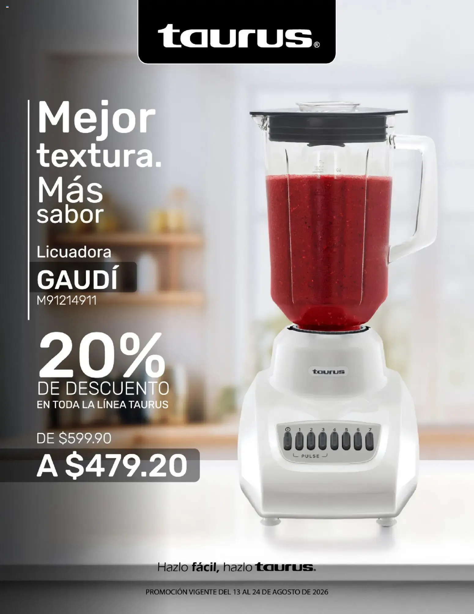 Catálogo de Taurus: Wafflera BÉLGICA UP (Waffles más grandes y esponjosos) con 20% de descuento 13 de agosto al 24 de agosto 2026 - Pagina 4