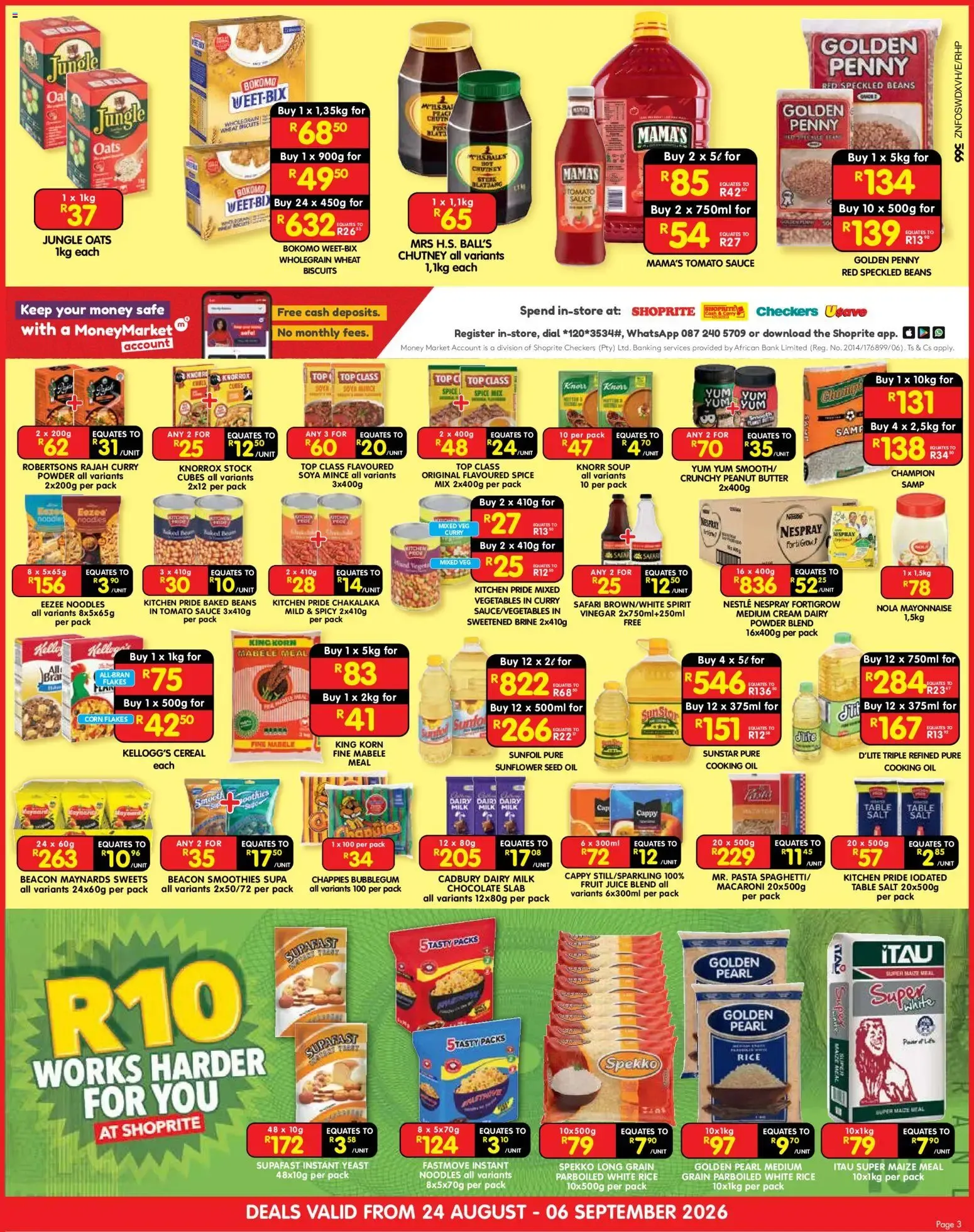 Shoprite - Cash & Carry Spring Savings Durban & Mount Frere (24/08/2026 - 06/09/2026) → Online Catalogue from 24 August to 6 September 2026 - Catalogue Page 3