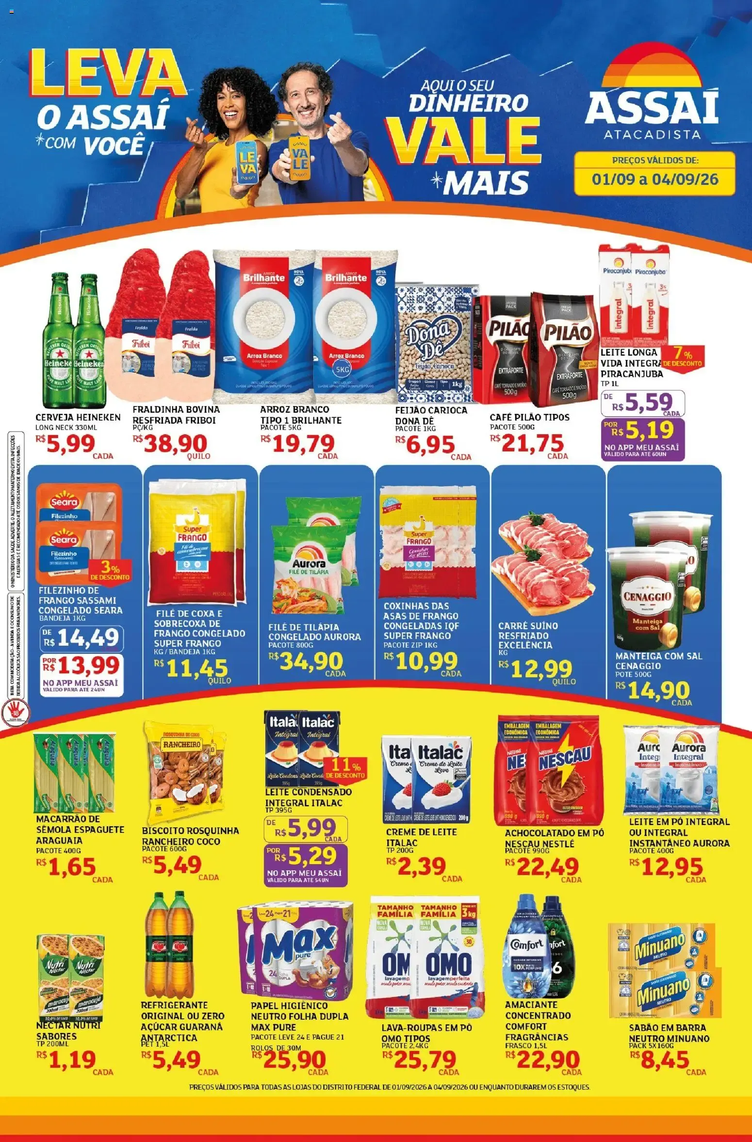 Encarte de Assaí Atacadista ofertas - DF de 01/09/2026 | Promoções Online 1 de setembro até 4 de setembro 2026 - Pagina 1