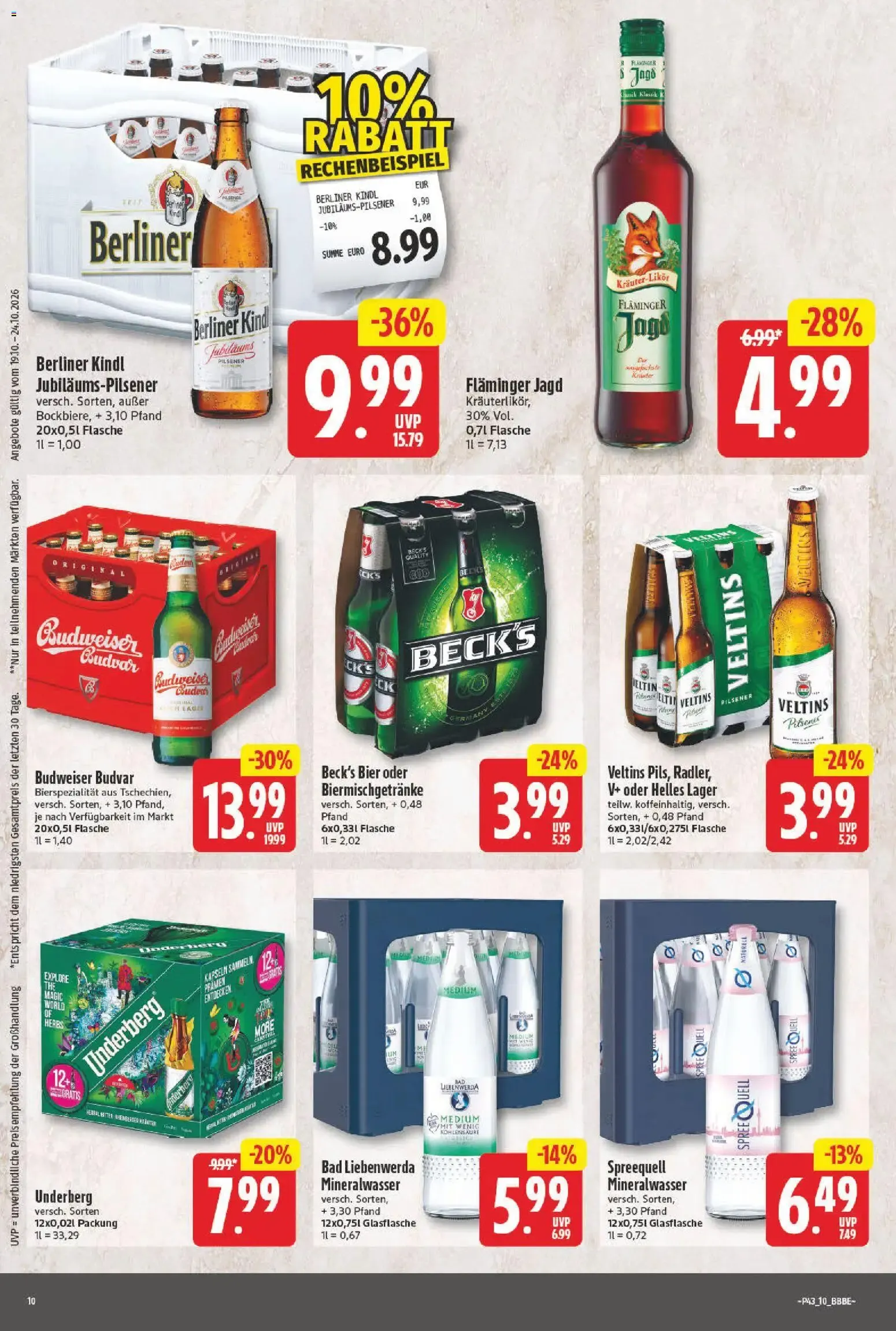 Nah & Gut & NP EDEKA: Prospekt con ofertas destacadas von 19. Oktober bis 24. Oktober 2026 - Prospekt seite 10