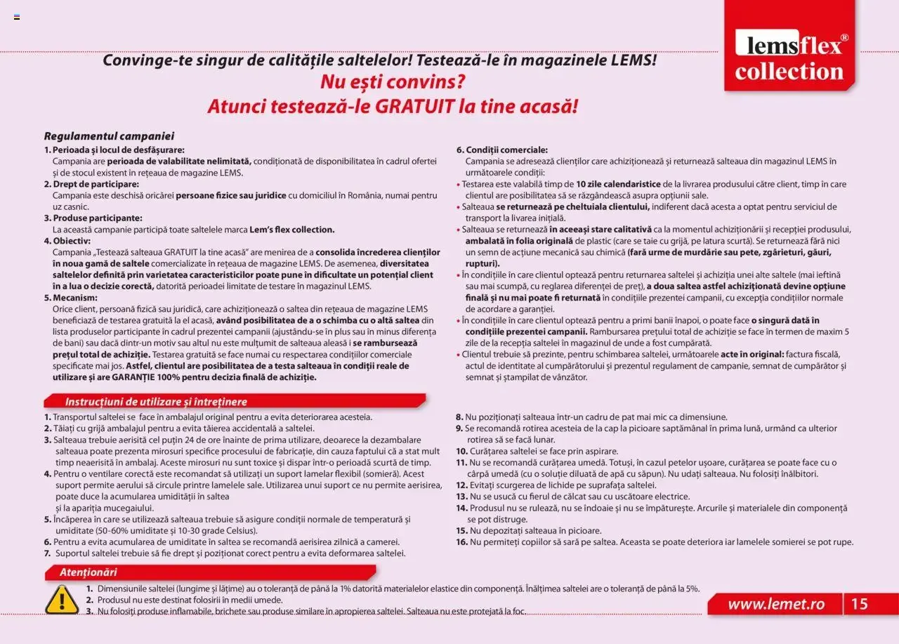 Catalog LEM'S Saltele Lemsflex® collection de la 17 noiembrie până la 31 ianuarie 2027 - Revista Pagina 15