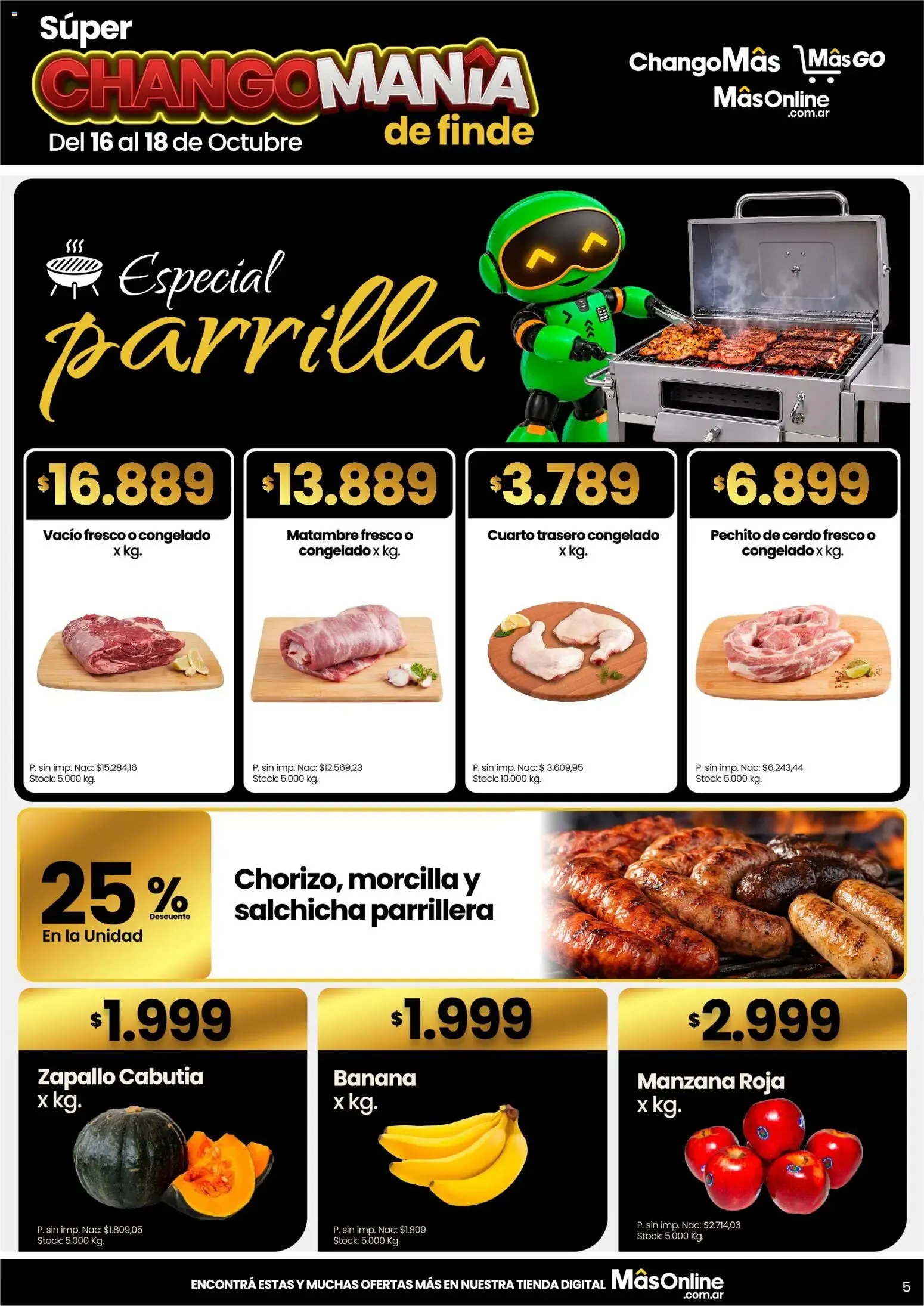 Ofertas de Changomas - Super Changomanía de finde || del 16/10/2026 - 18/10/2026 || Catálogo 16 de octubre al 18 de octubre 2026 - Página 5 del catálogo
