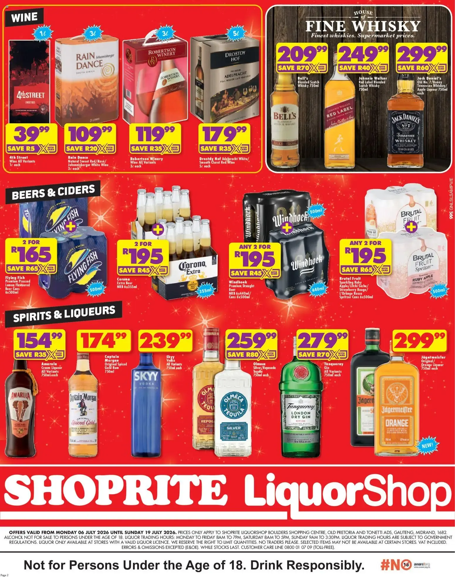 Shoprite Midrand Centre LiquorShop Specials from 6 July to 19 July 2026 - Catalogue Page 2