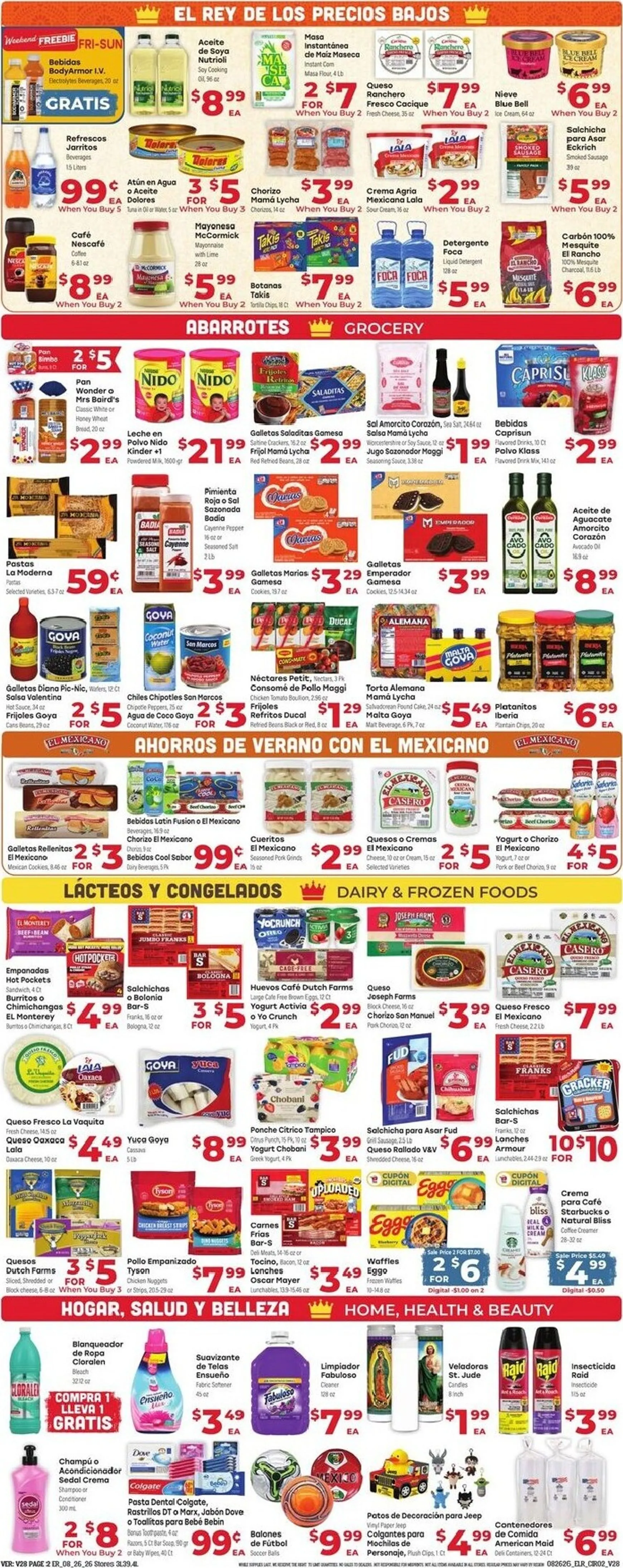 Weekly ad El Rancho: Los Favoritos del Verano from August 26 to September 1 2026 - Page 2