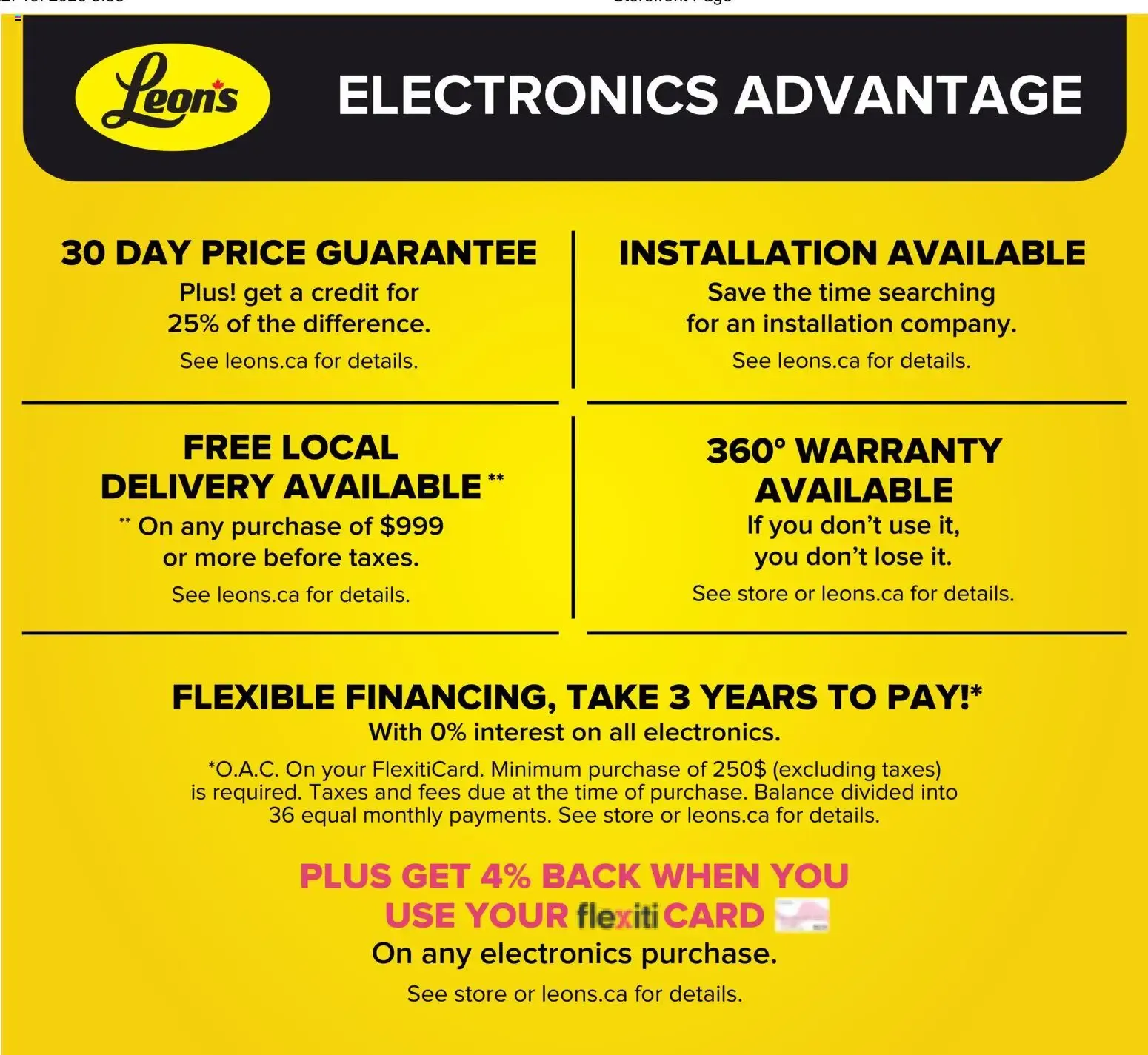 Leon's: Samsung TV Offers / Best Brands For Less from October 22 to October 28 2026 - flyer page 11
