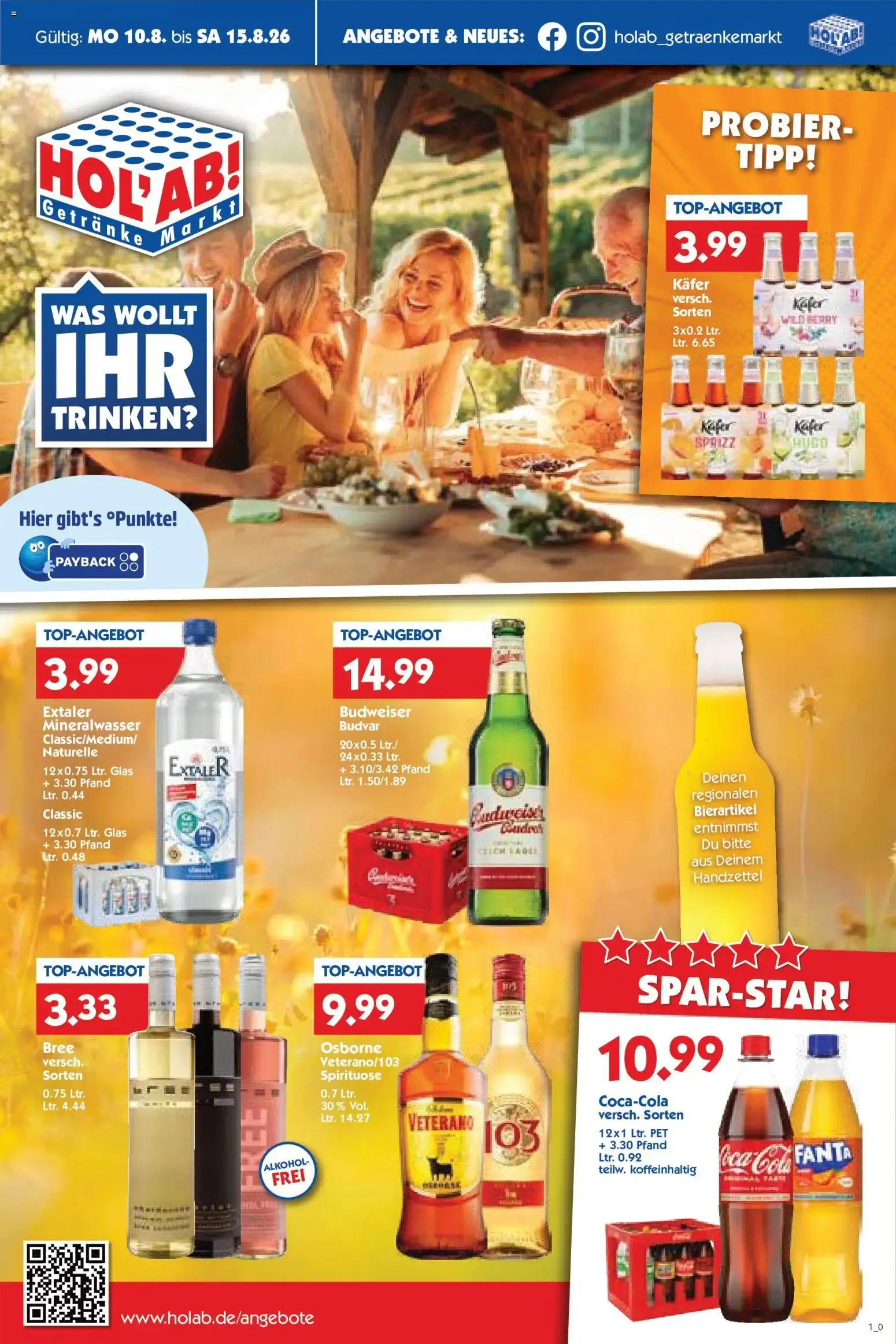 HOL’AB! Prospekt (ab 10.08.2026) zum Blättern von 10. August bis 15. August 2026 - Prospekt seite 1