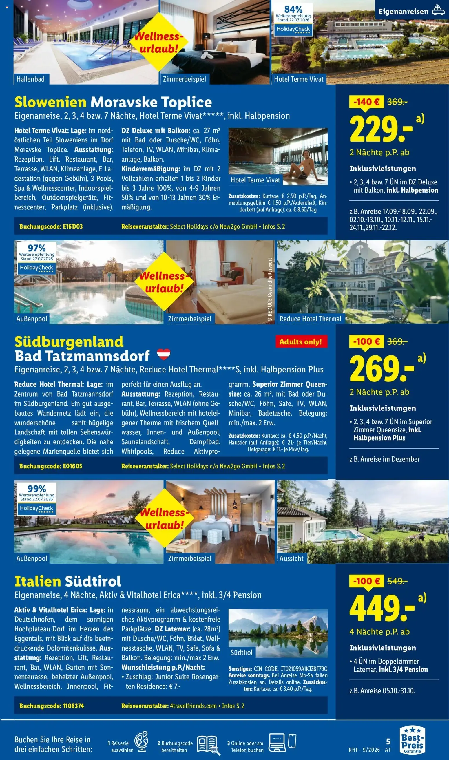 Lidl September Reise - Highlights ab 31.08.2026 - Angebote ab donnerstag von 31. August bis 30. September 2026 - Flugblätt seite 5