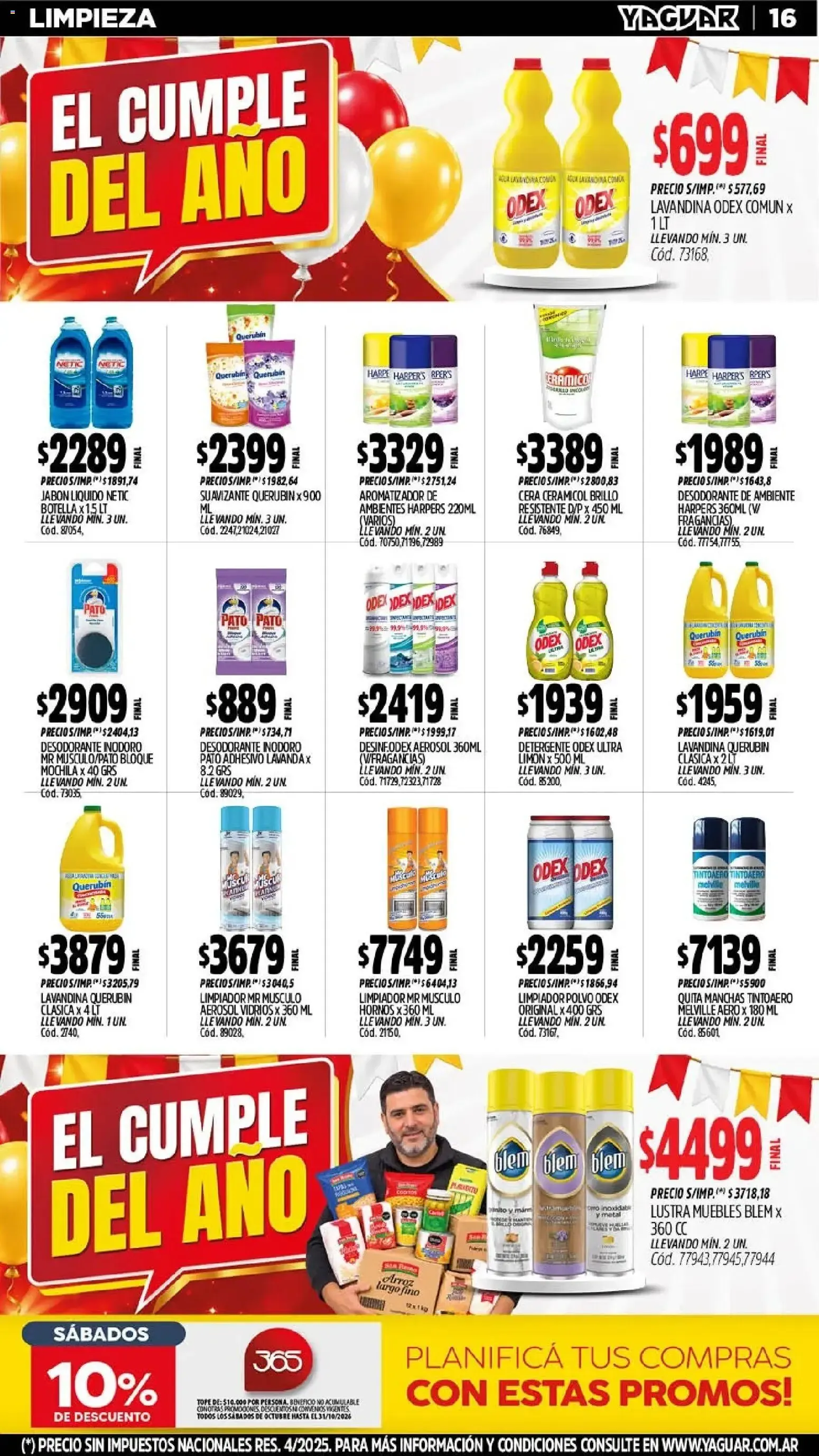 Ofertas de Mayorista Yaguar - El Cumple del Año 38 26 de octubre al 31 de octubre 2026 - Página 16 del catálogo
