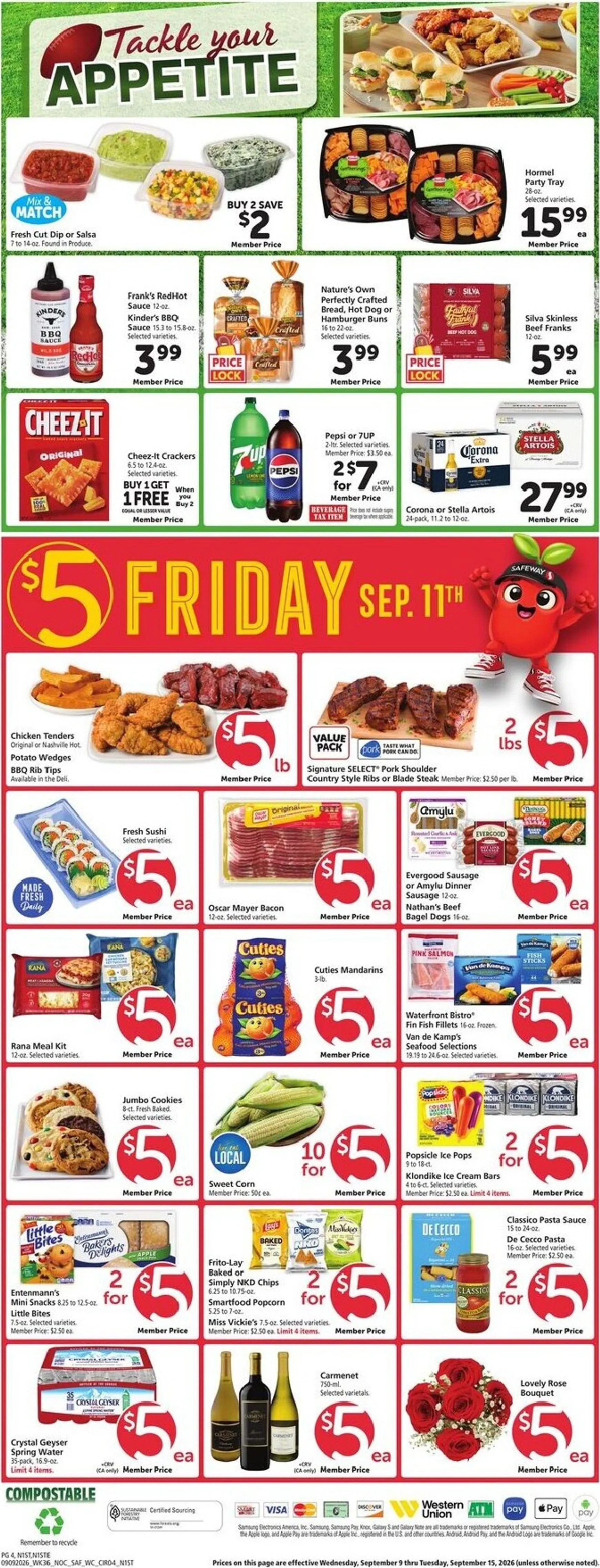 Weekly ad Current Safeway leaflet valid from Wednesday 09/09/2026 to Tuesday 09/15/2026 from September 9 to September 15 2026 - Page 4