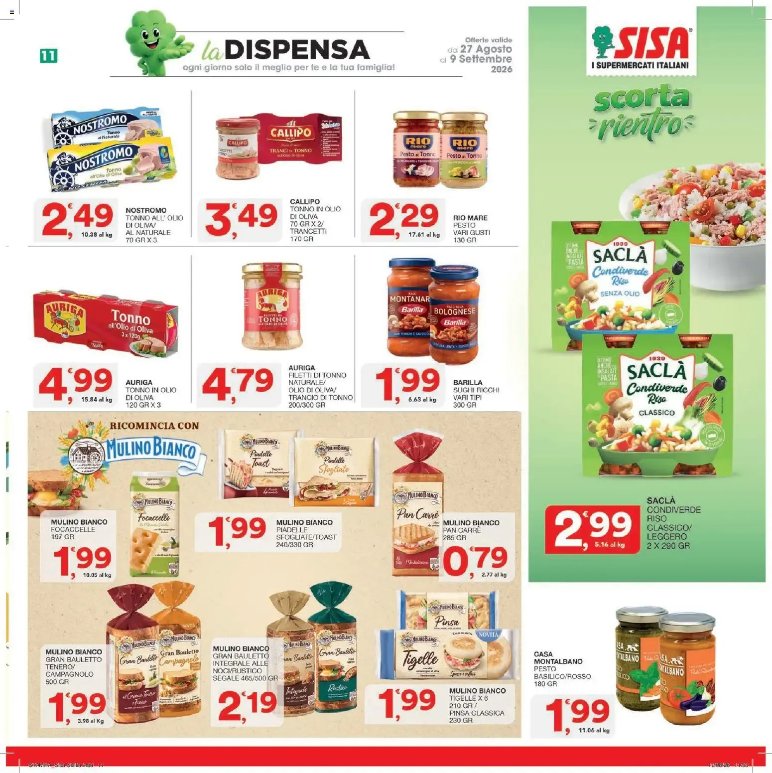 Nuovo SISA volantino dal 27/08/2026 > offerte anteprima 🛍️ da 27 agosto a 9 settembre di 2026 - Pagina del volantino 11