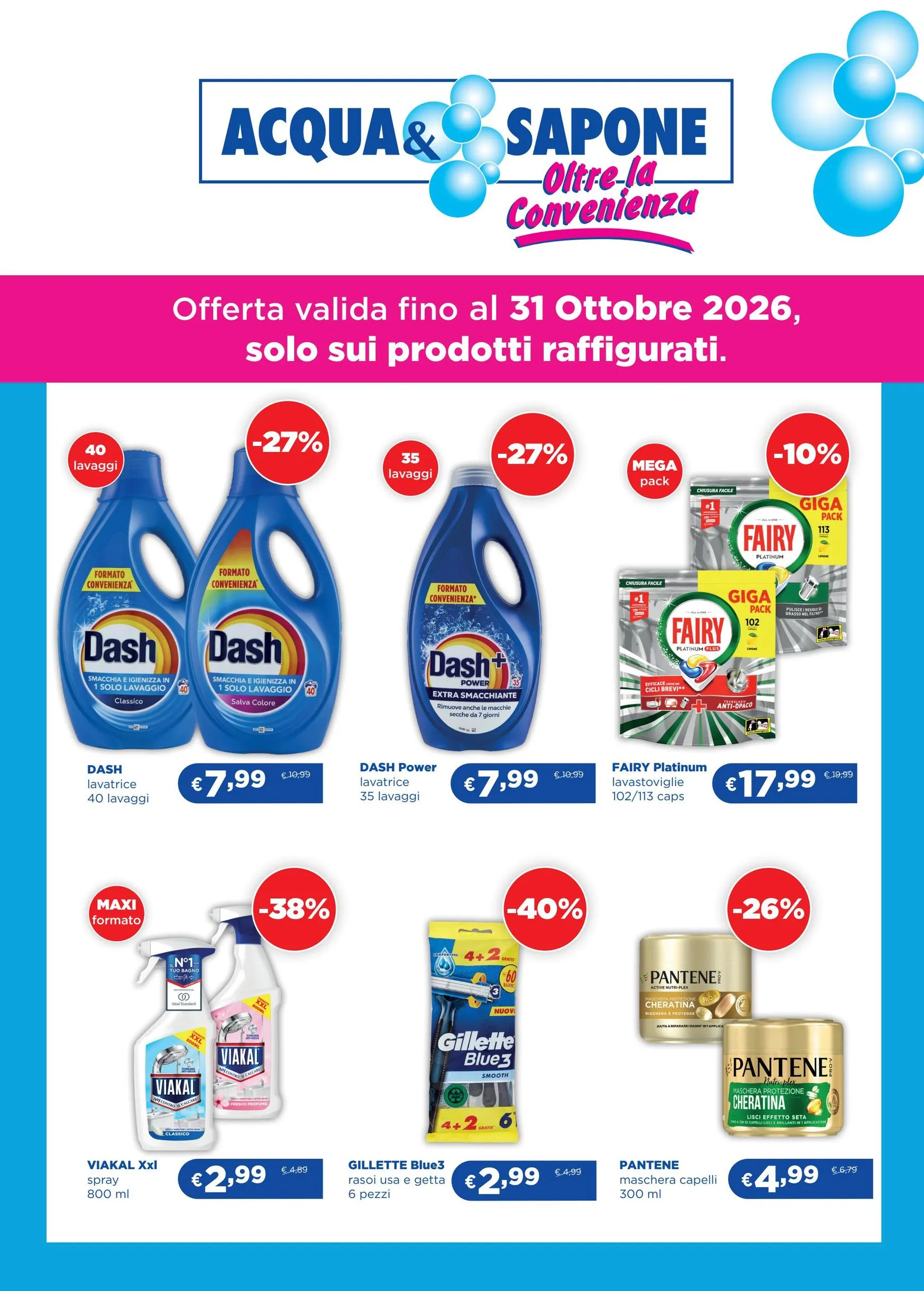 Volantino attuale di Acqua e Sapone - Oltre-la convenienza valido dal giovedì 01/10/2026 al sabato 31/10/2026