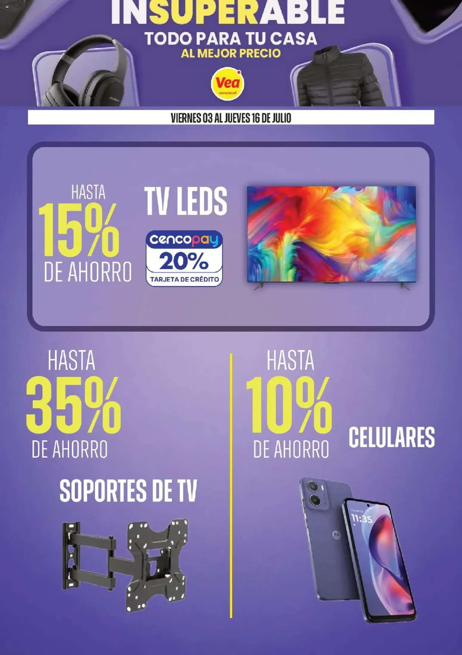 Ofertas de Vea - InSuperable | Todo para tu casa al mejor precio del 03/07/2026 - 16/07/2026 3 de julio al 16 de julio 2026 - Página 3 del catálogo