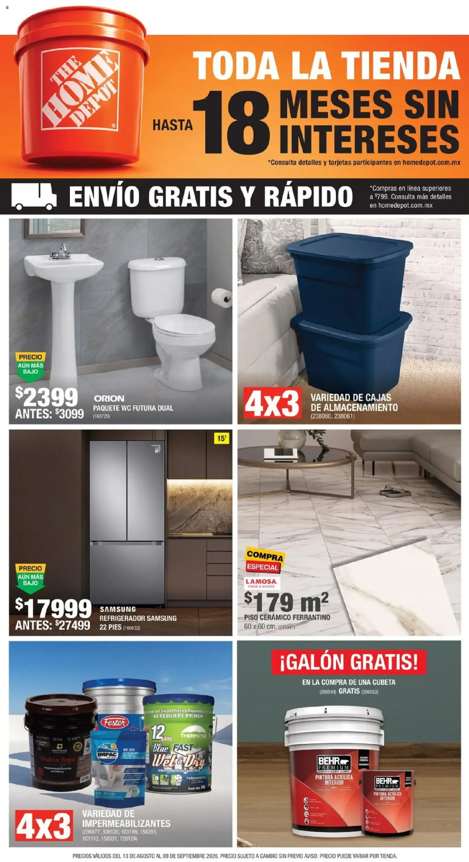 Catálogo de Home Depot catálogo (13/08/2026 - 09/09/2026) - catálogo en línea 13 de agosto al 9 de septiembre 2026 - Pagina 1