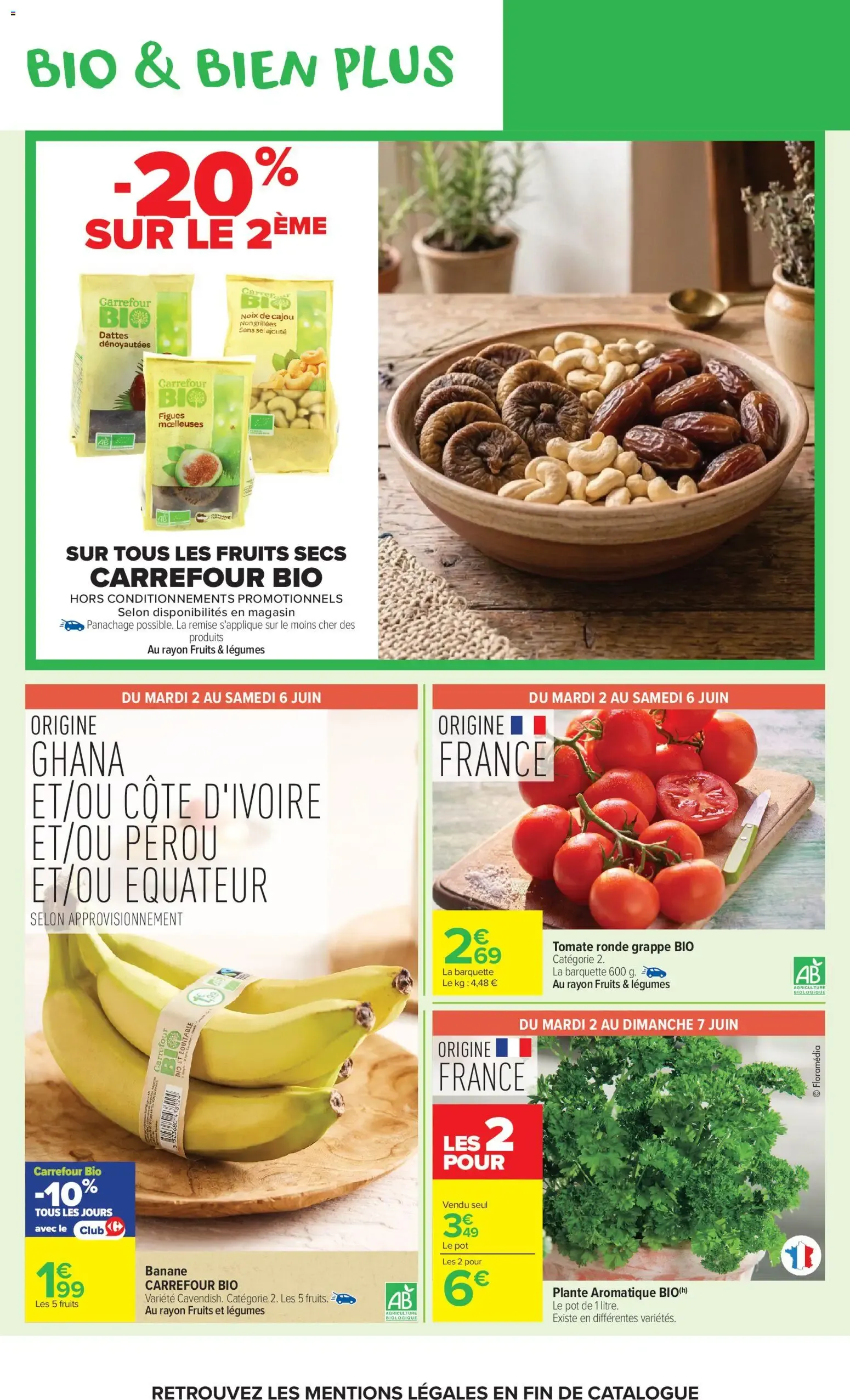 Carrefour Market Avec le club carrefour goûtez AU bio le moins cher de France à partir du 02/06/2026 - promo en ligne du 2 juin au 14 juin 2026 - Catalogue page 3