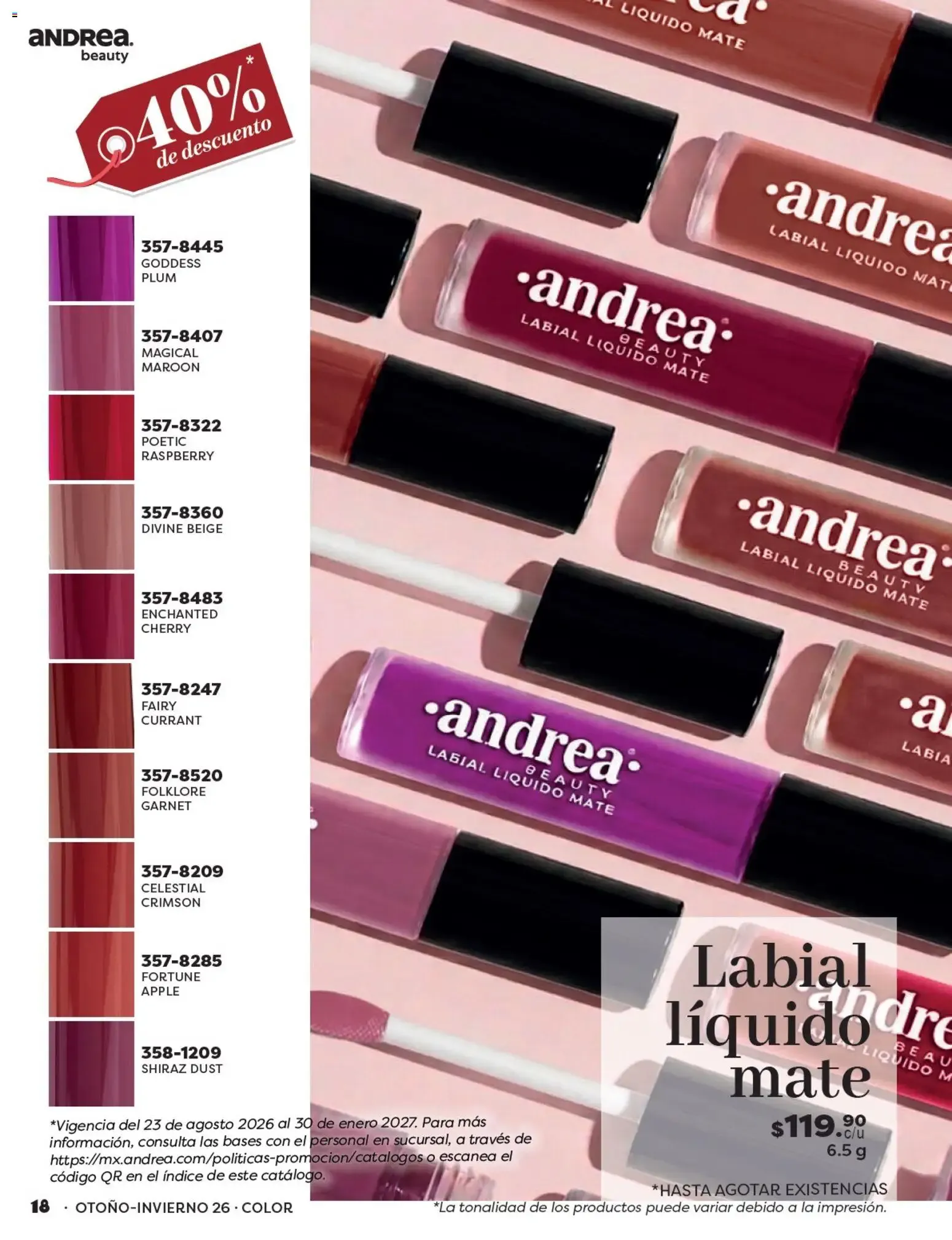 Catálogo de Andrea catálogo Beauty 2026 - Catálogos en línea de 23/08 - 30/01 23 de agosto al 30 de enero 2027 - Pagina 18