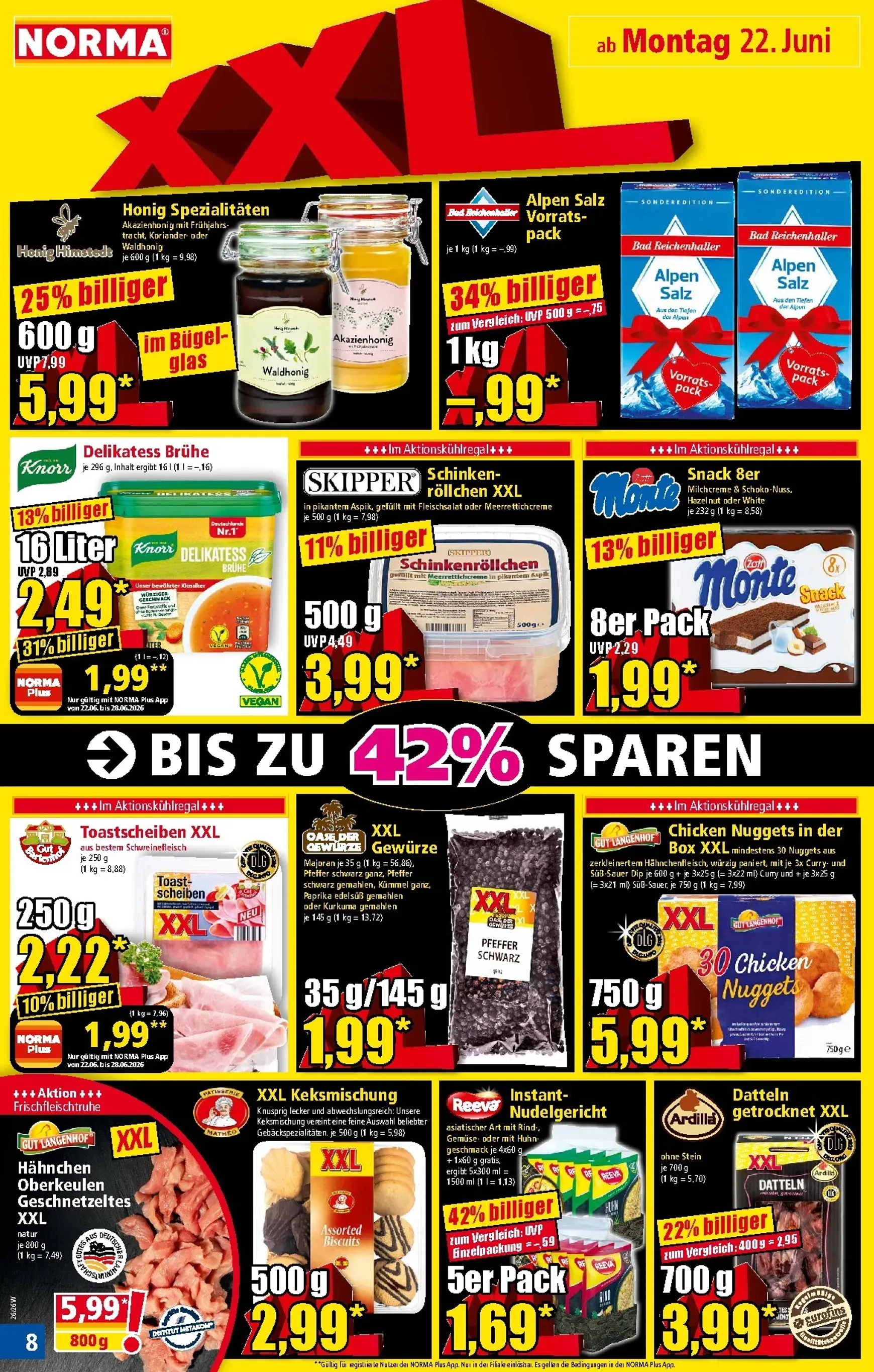 Norma Prospekt nächste Woche – von Montag 22.06.2026 bis Samstag 27.06.2026 von 22. Juni bis 27. Juni 2026 - Prospekt seite 8