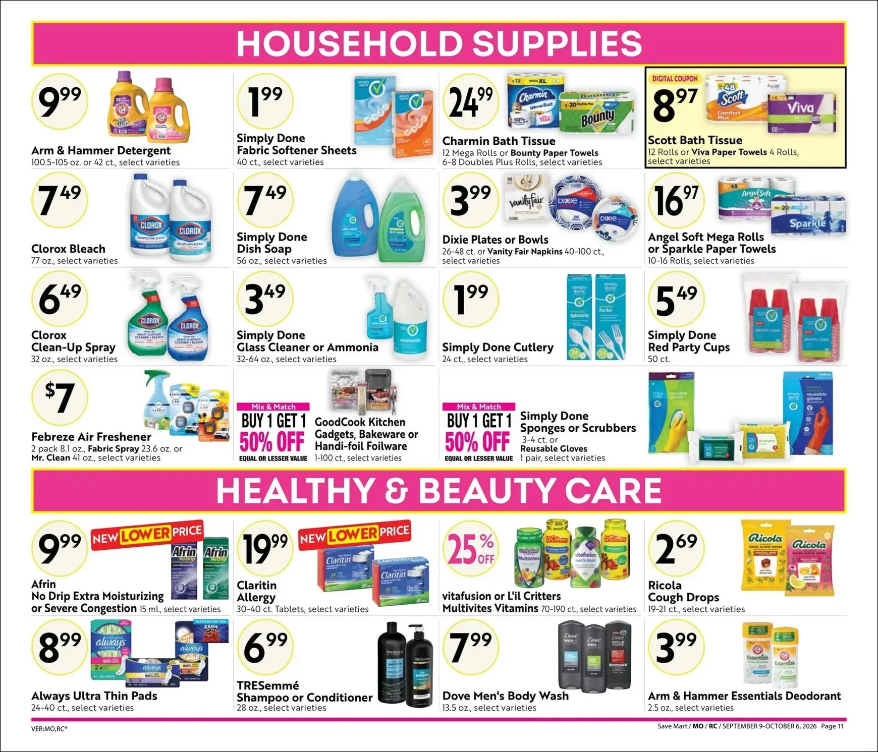 Weekly ad Current Save Mart - Steals & Deals leaflet valid from Wednesday 09/09/2026 to Tuesday 10/06/2026 from September 9 to October 6 2026 - Page 11