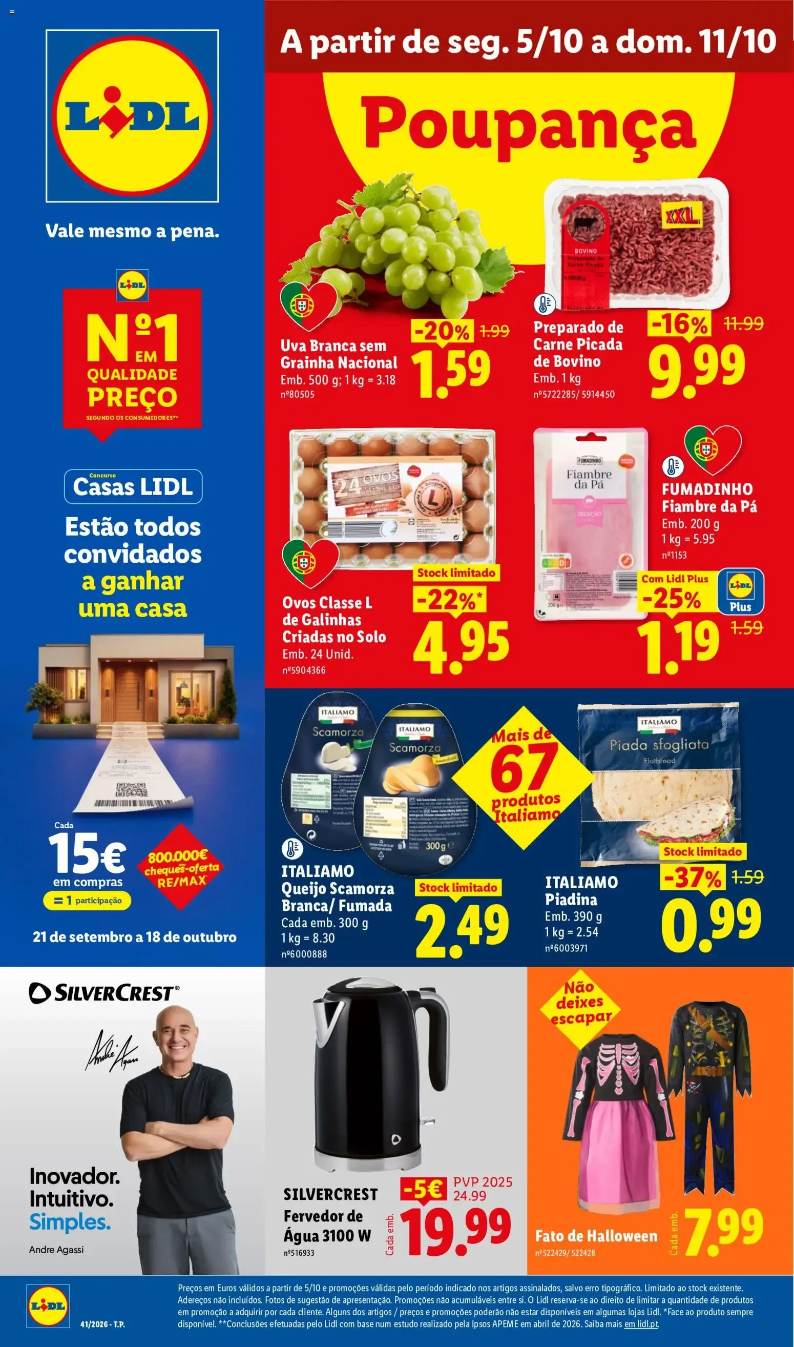 Folheto Lidl folheto » de 05/10/2026 - 11/10/2026 de 5 de outubro até 11 de outubro 2026 - Pagina 1