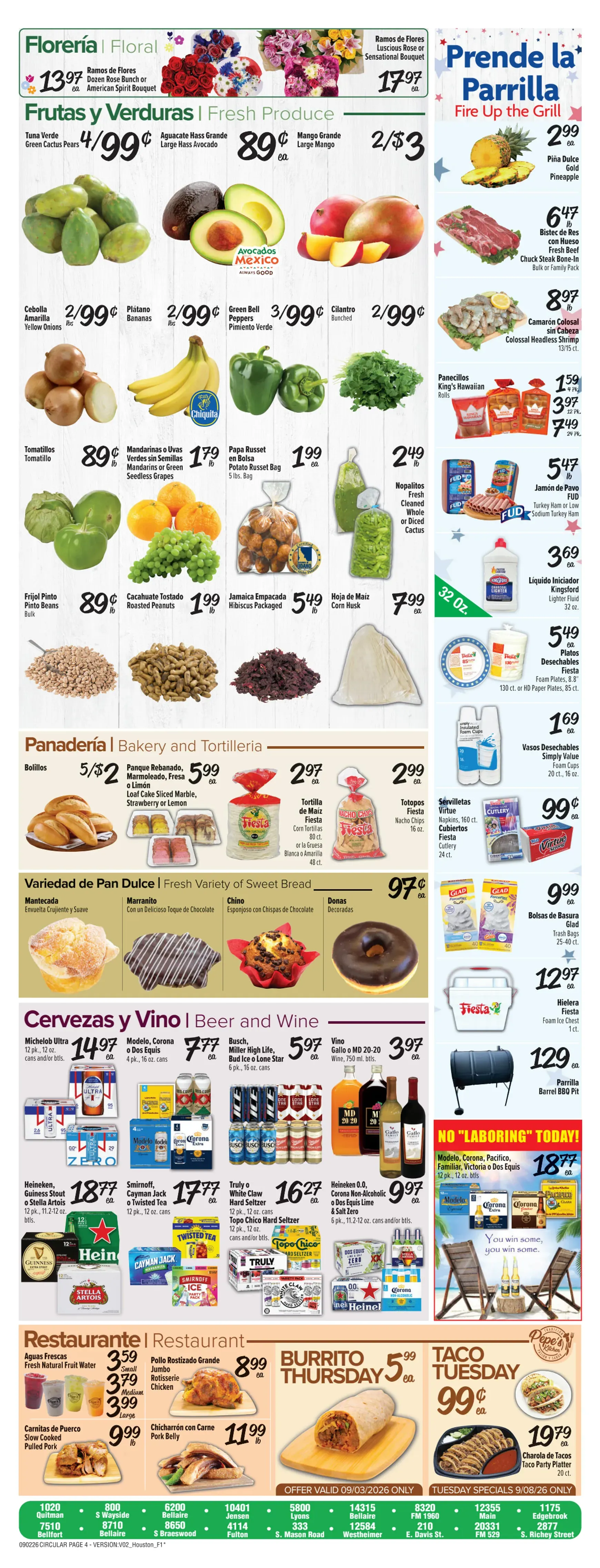 Weekly promotion Fiesta Feliz Día del Trabajo spanning from September 2 to September 8 2026 - Page 4 for Catalogue 365
