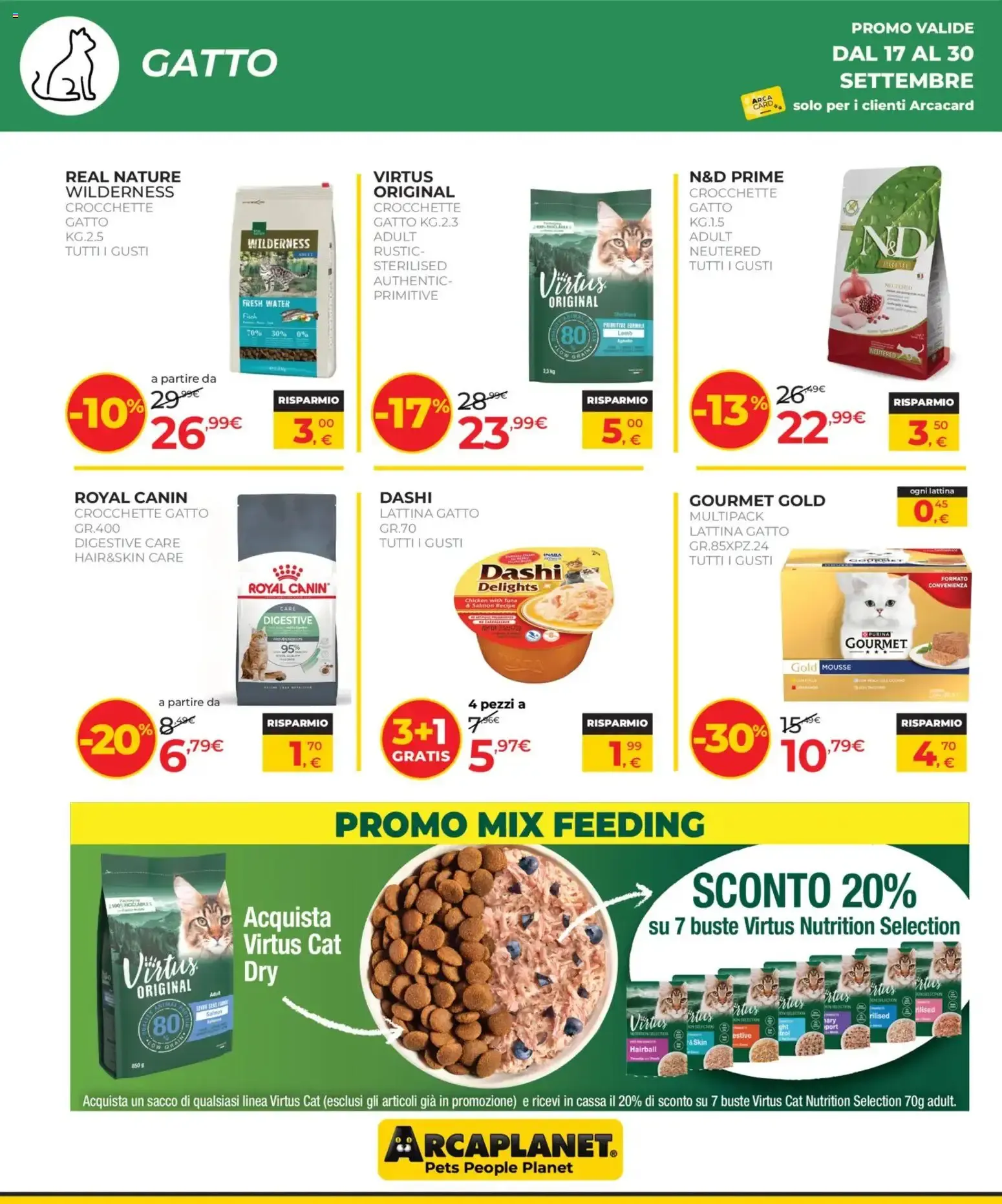 Arcaplanet volantino dal 17/09/2026 - online Offerte da 17 settembre a 30 settembre di 2026 - Pagina del volantino 8