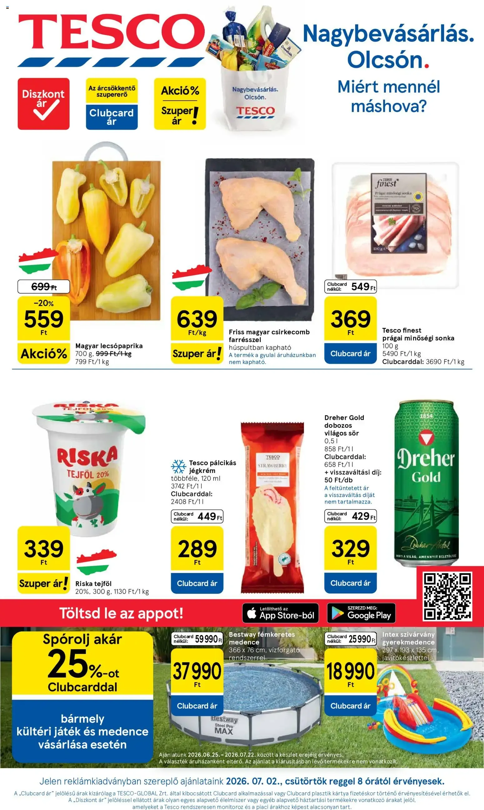 Katalógus Tesco aktuális akciós újság - 2026.07.02.-tól - online július 2.-tól július 8.-ig 2026. - Oldal 1