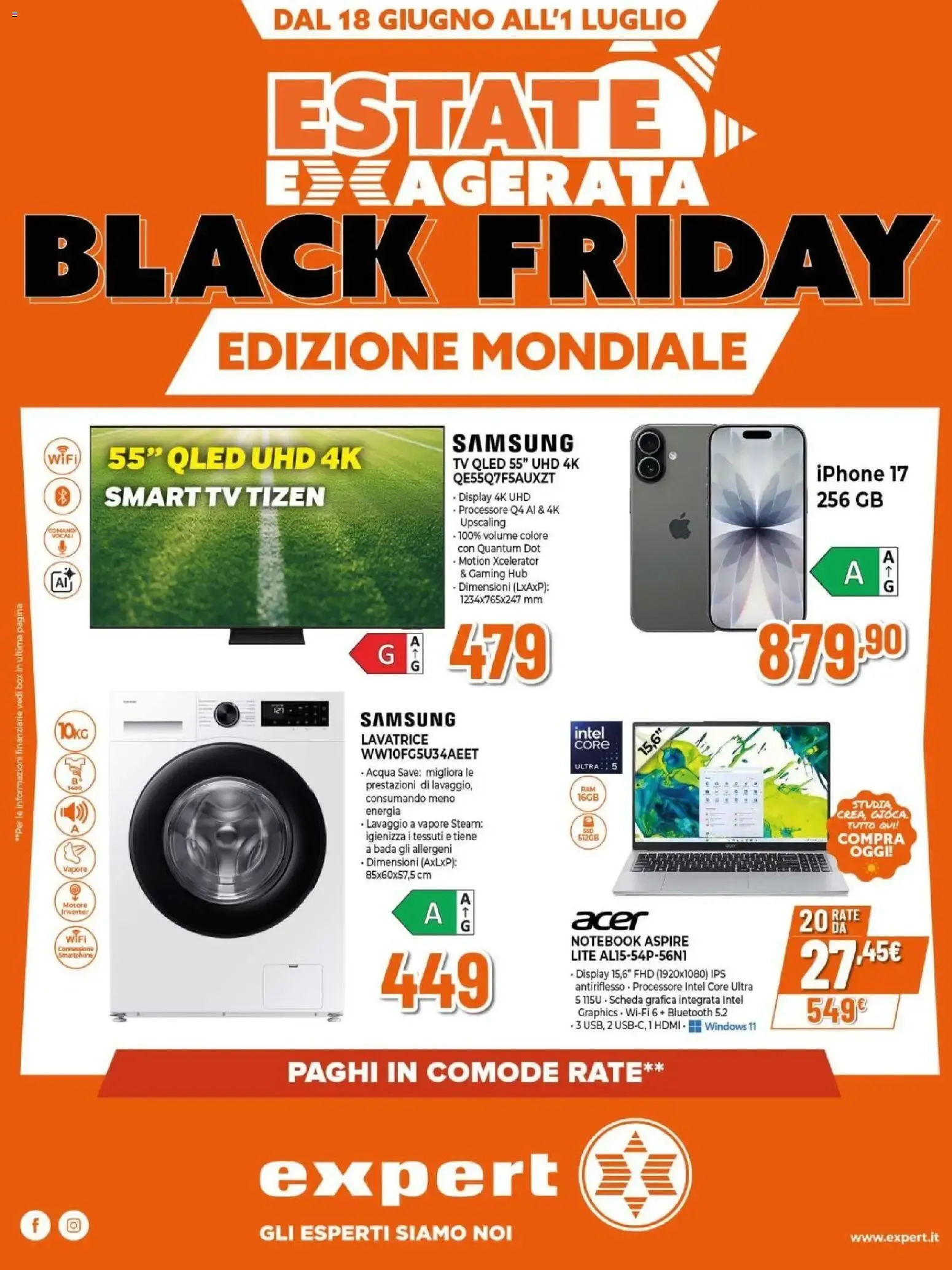 Expert Estate Esagerata Black Friday Edizione Mondiale da 18 giugno a 1 luglio di 2026 - Pagina del volantino 1