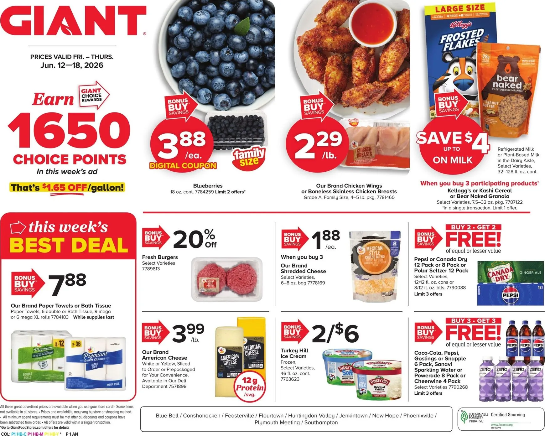 Weekly ad Current The Giant Company leaflet valid from Friday 06/12/2026 to Thursday 06/18/2026 from June 12 to June 18 2026 - Page 1