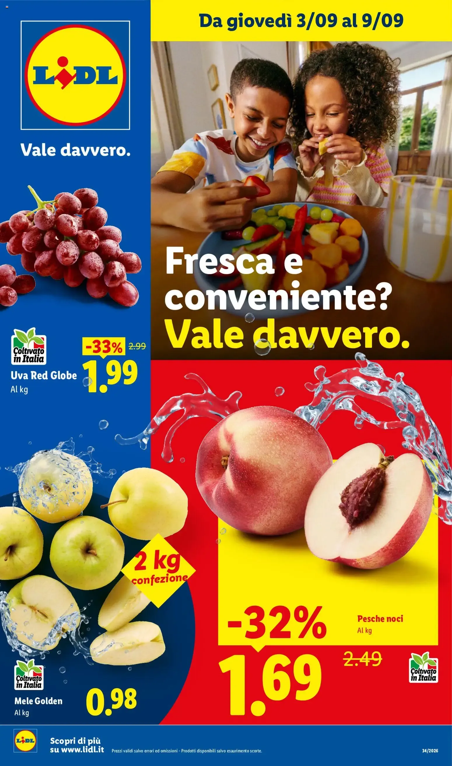Lidl: Fresca e conveniente? Vale davvero. Del 3 al 9 de septiembre de 2026 da 3 settembre a 9 settembre di 2026 - Pagina del volantino 1