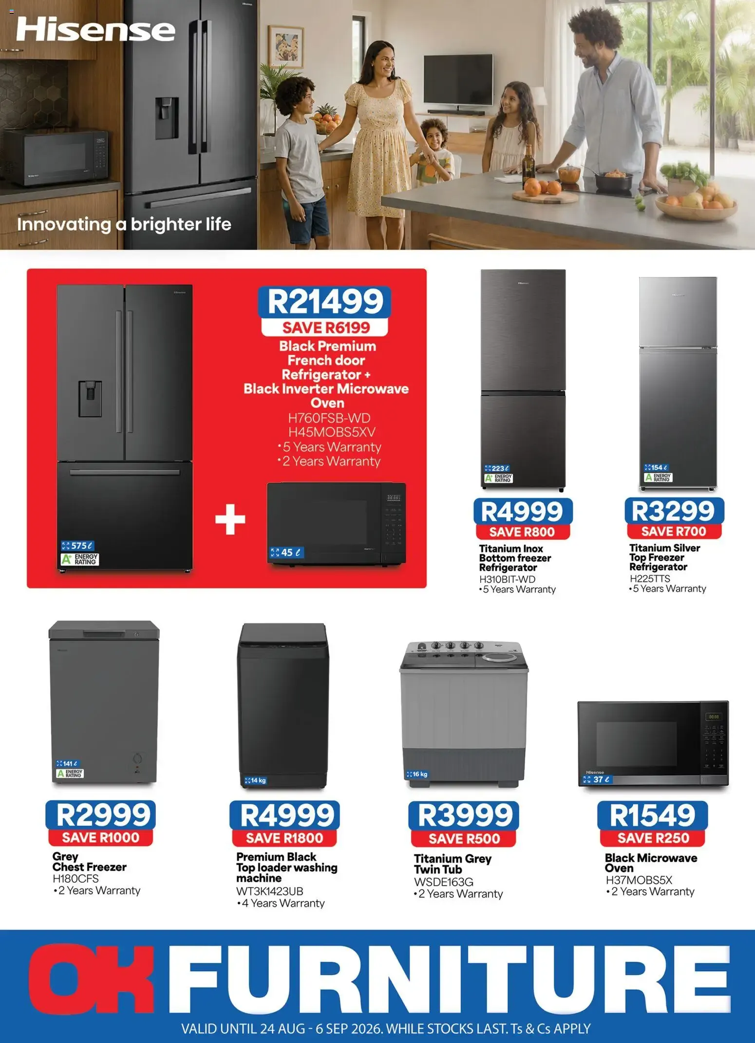 OK Furniture - Hisense Innovating a brighter life (24/08/2026 - 06/09/2026) Online