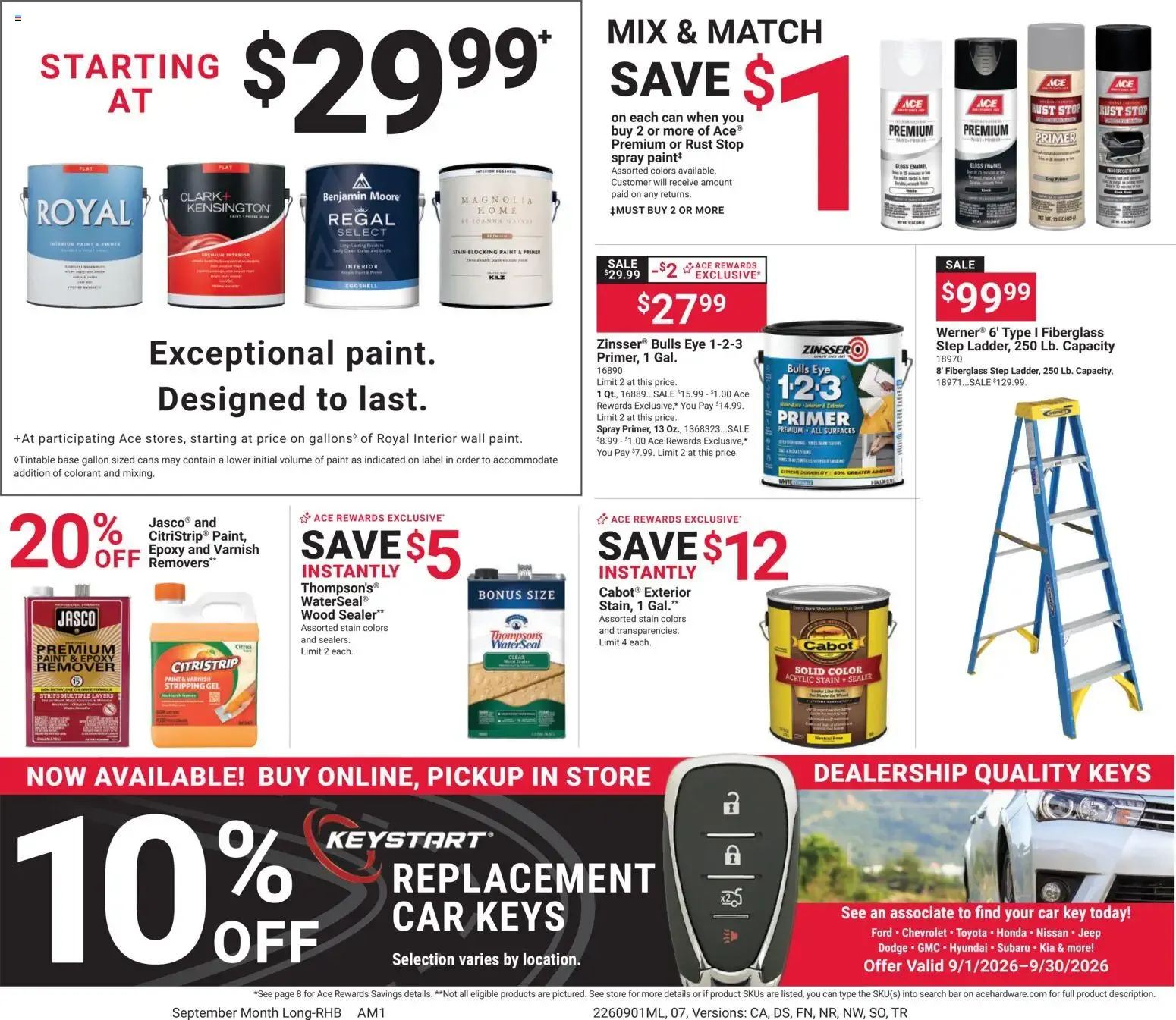 Weekly promotion ACE Hardware Weekly Ad (09/01 - 09/30 2026) - Flyer spanning from September 1 to September 30 2026 - Page 7 for Catalogue 365
