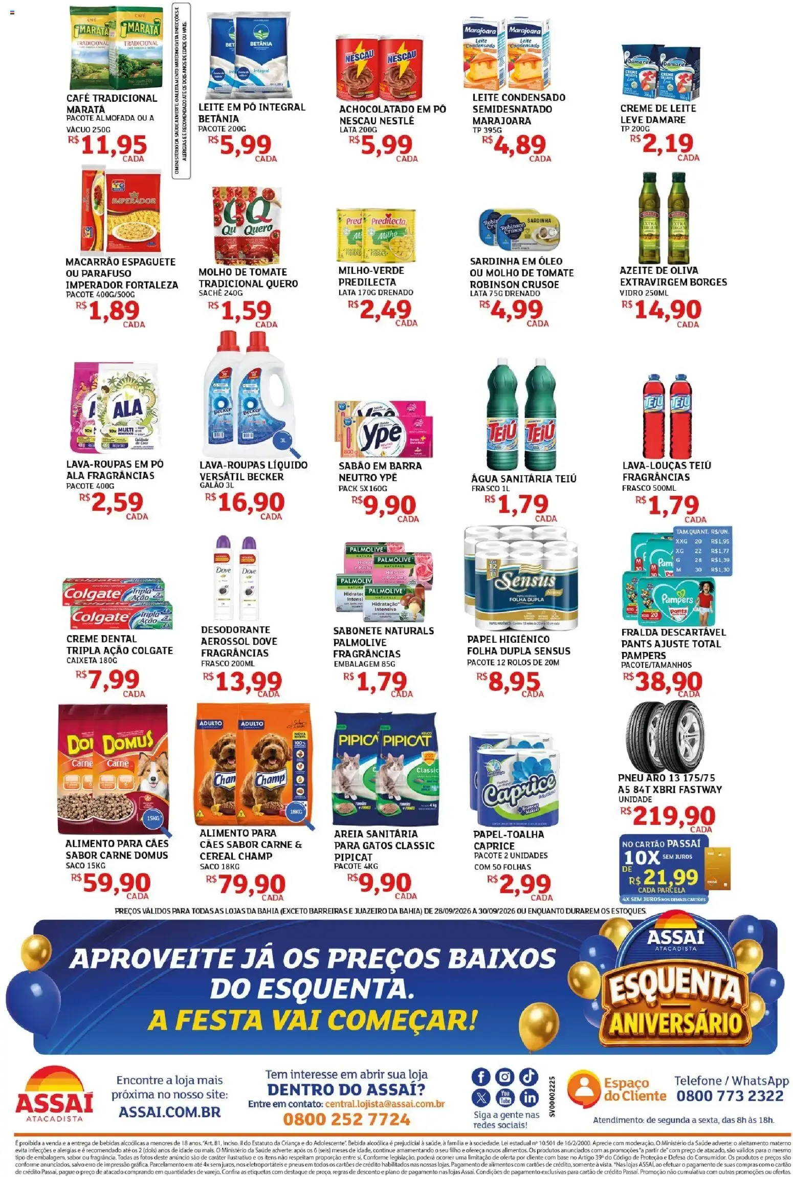 Encarte de Assaí Atacadista - Esquenta Aniversário 28 de setembro até 30 de setembro 2026 - Pagina 2
